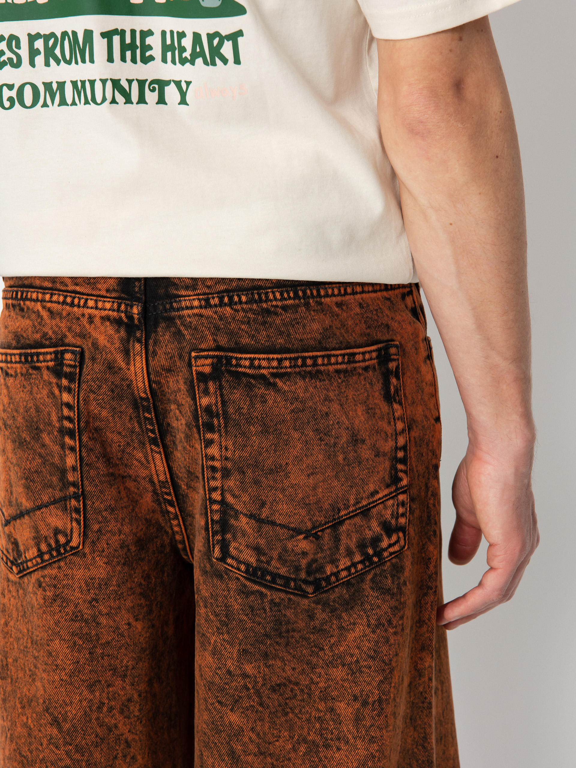 Pantaloni Vans Covina 5Pckt Baggy Denim (scarlet ibis)