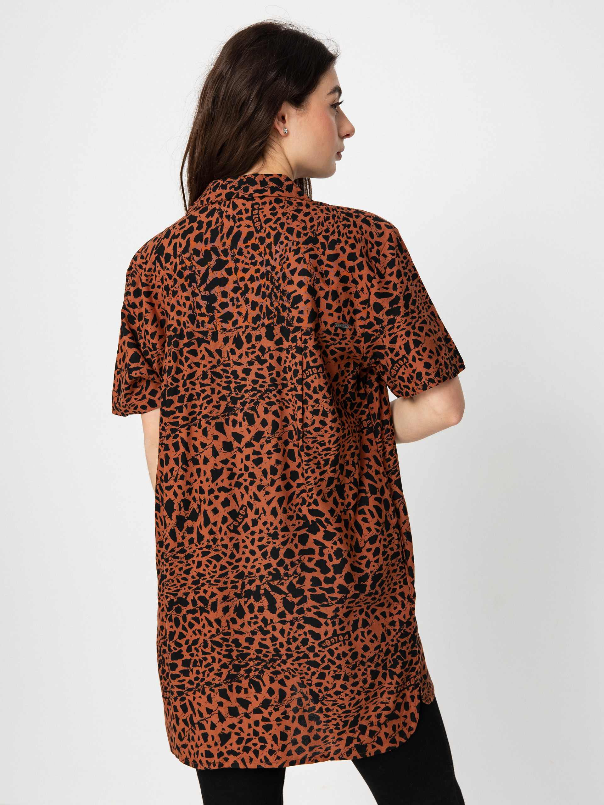 Cămașă Volcom Dino Tea Tunic Wmn (dark clay)