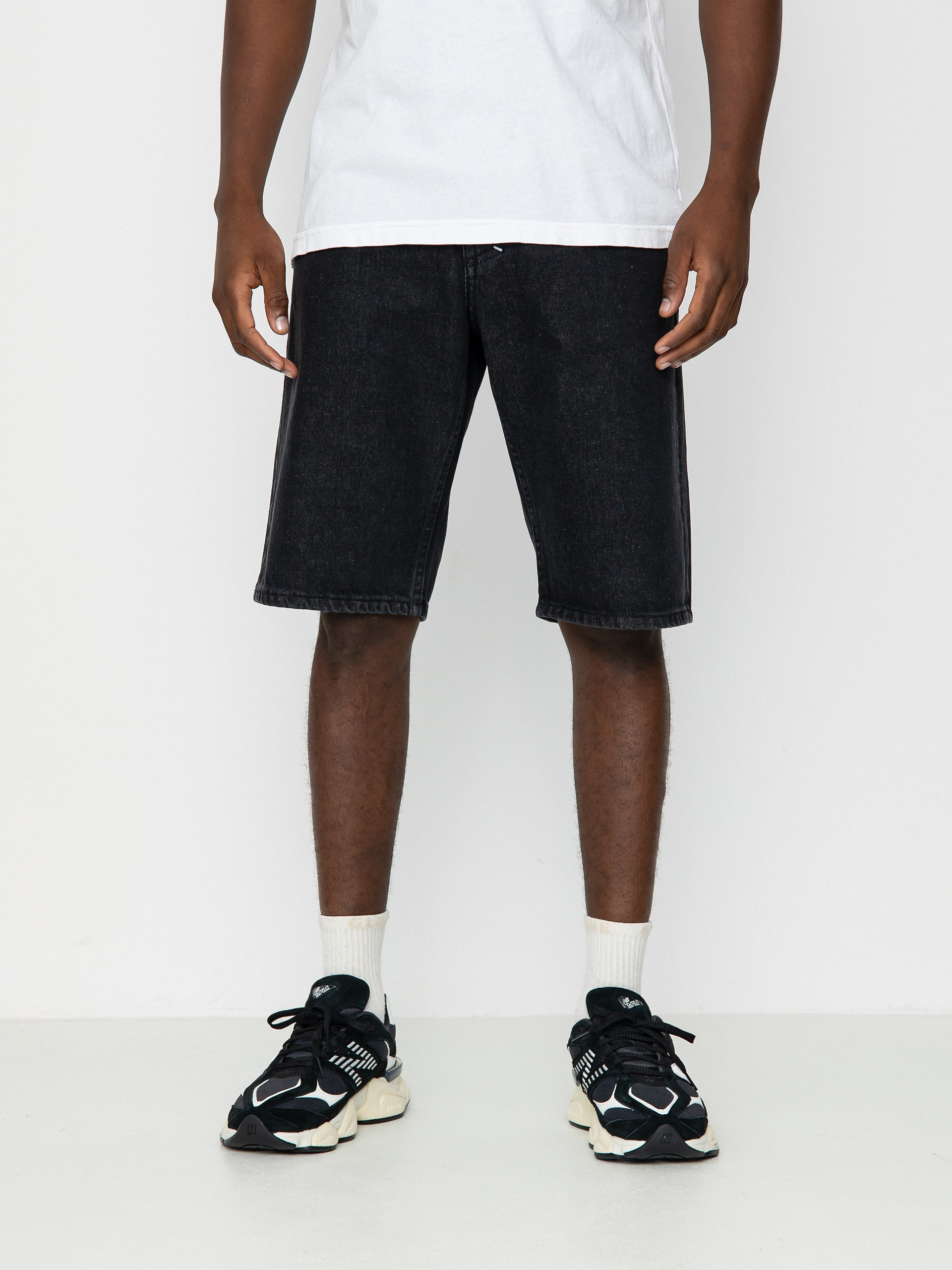 Șort MassDnm Jeans Signature 2.0 Tapered Fit (black washed)