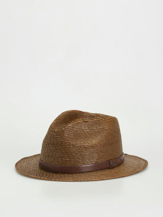 Pălărie Brixton Messer Straw Fedora (toffee)