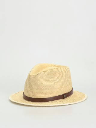 Pălărie Brixton Messer Straw Fedora (natural/brown)