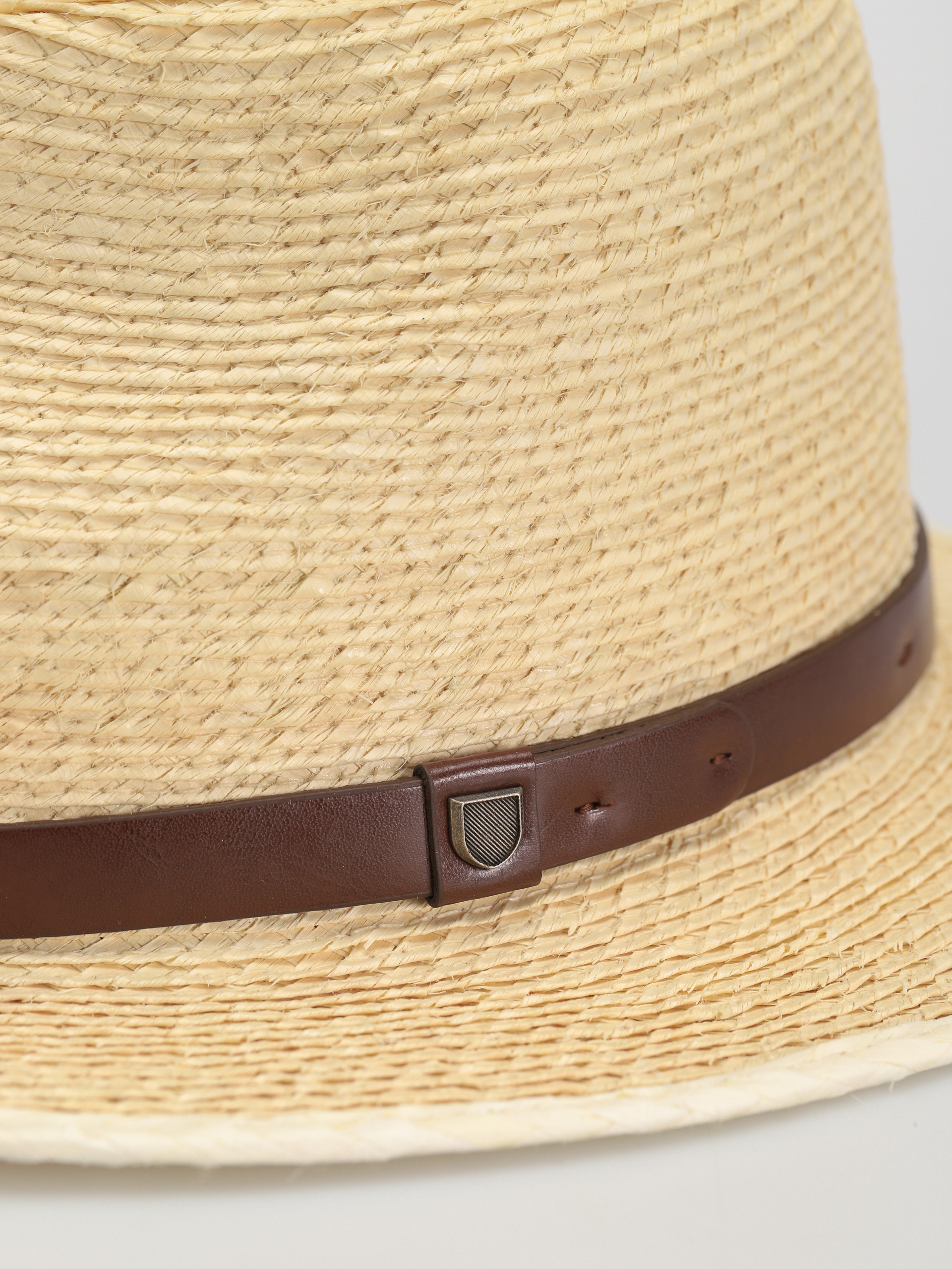 Pălărie Brixton Messer Straw Fedora (natural/brown)
