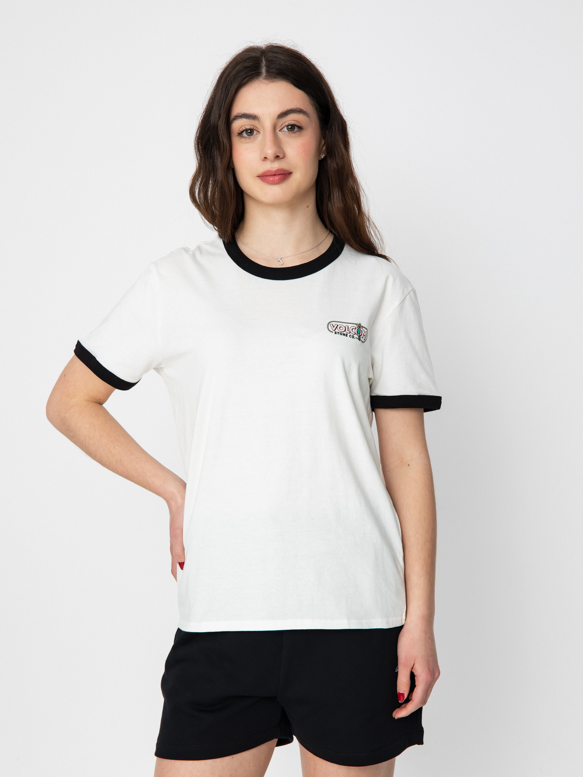 Tricou Volcom Truly Ringer Wmn (star white)