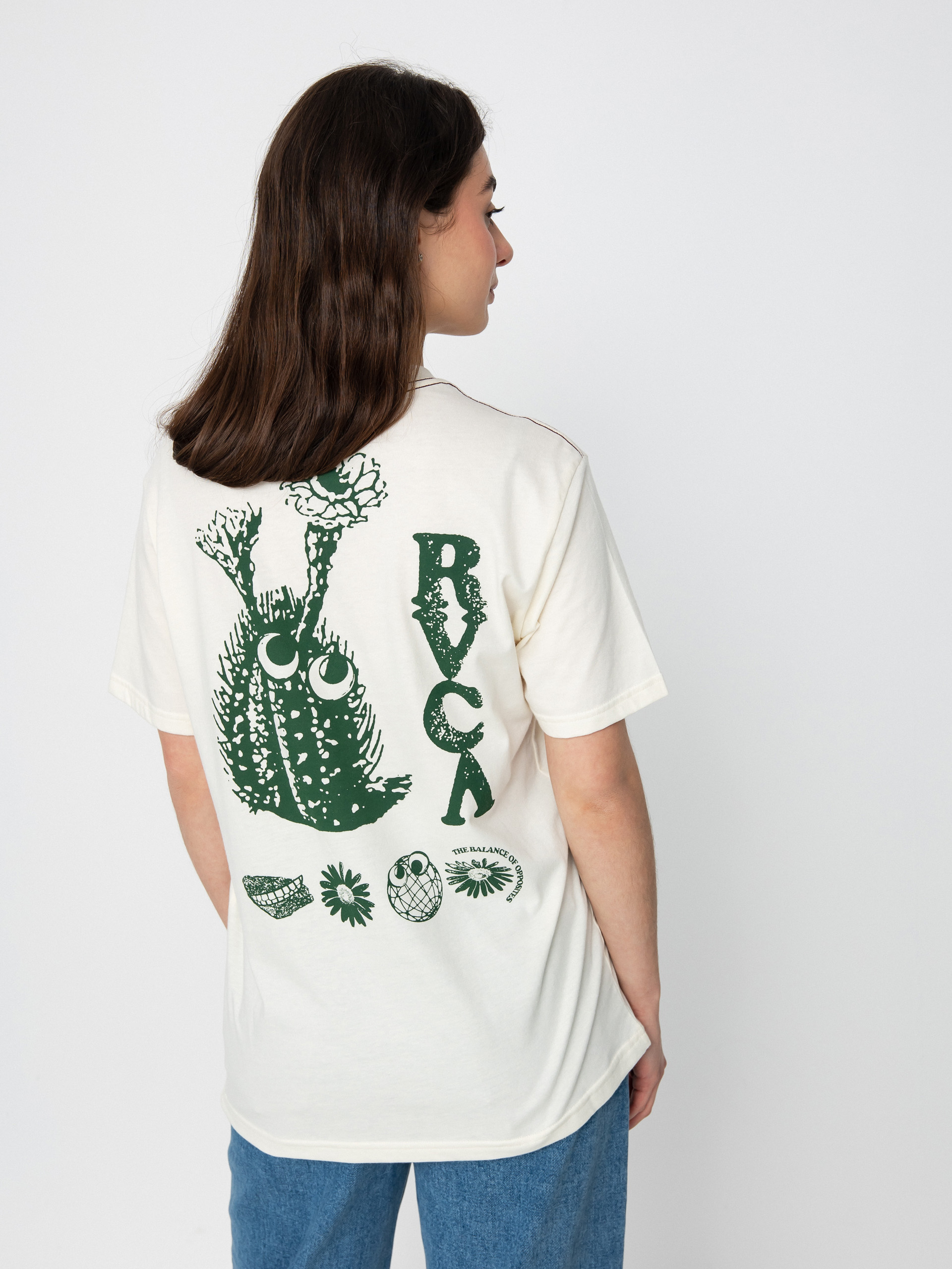 Tricou RVCA Pet Cactus (antique white)