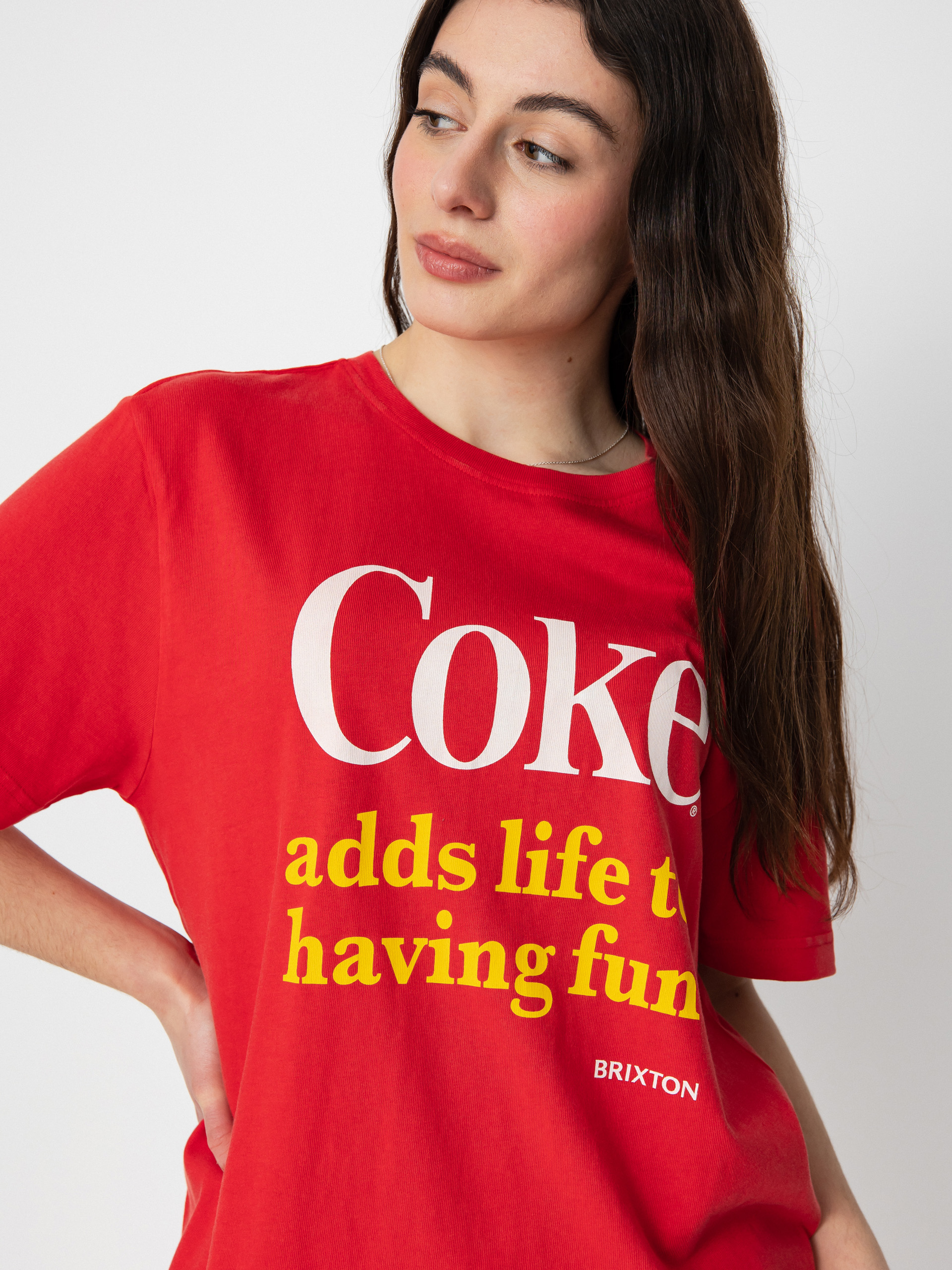 Tricou Brixton Coca-Cola Having Fun Vintage Wmn (cokered)