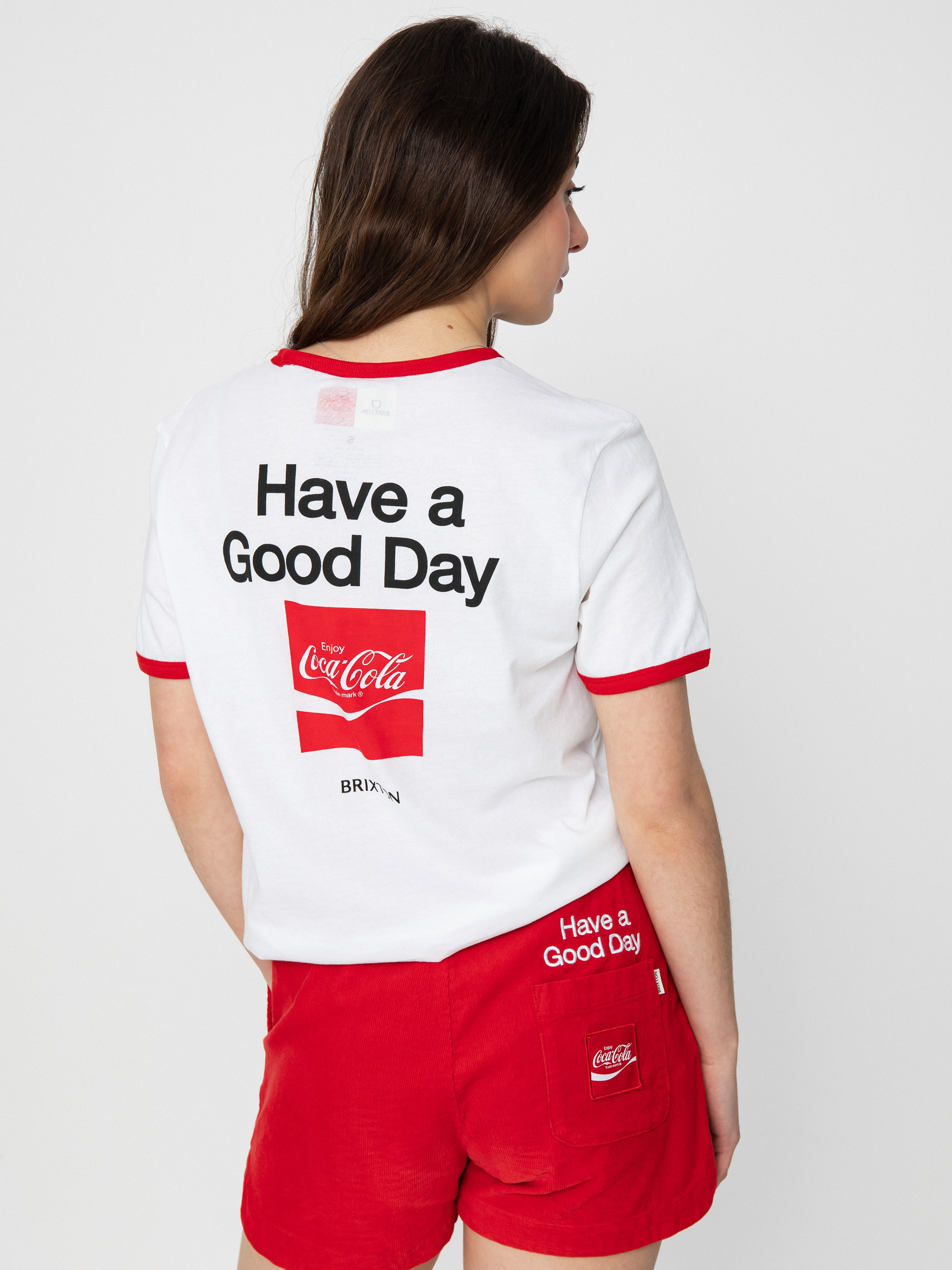 Tricou Brixton Coca-Cola Good Day Ringer Wmn (white)