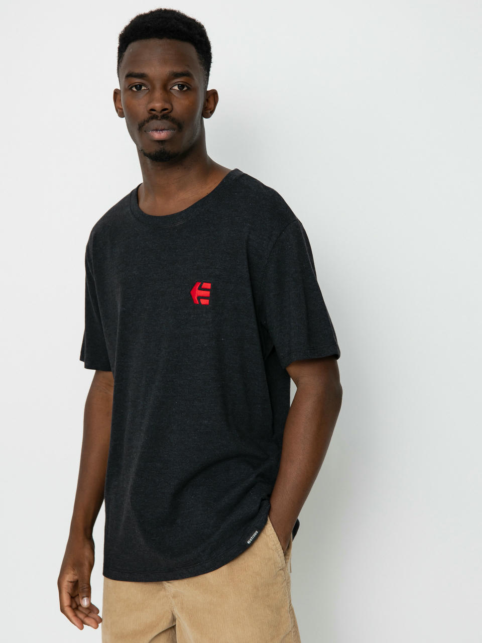 Tricou Etnies Icon Quick Dry (black/red)