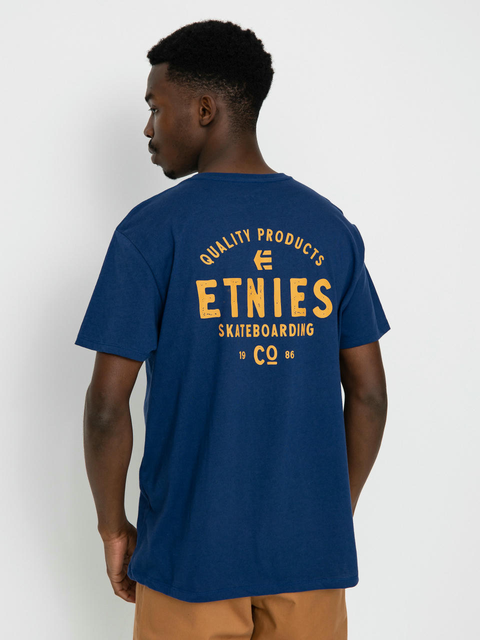 Tricou Etnies Skate Co (navy/orange)