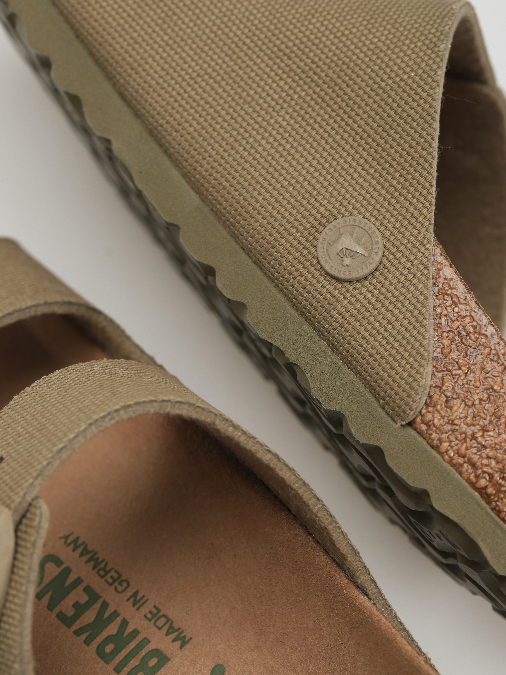 Șlapi Birkenstock Arizona Canvas Vegan Narrow Wmn (faded khaki)