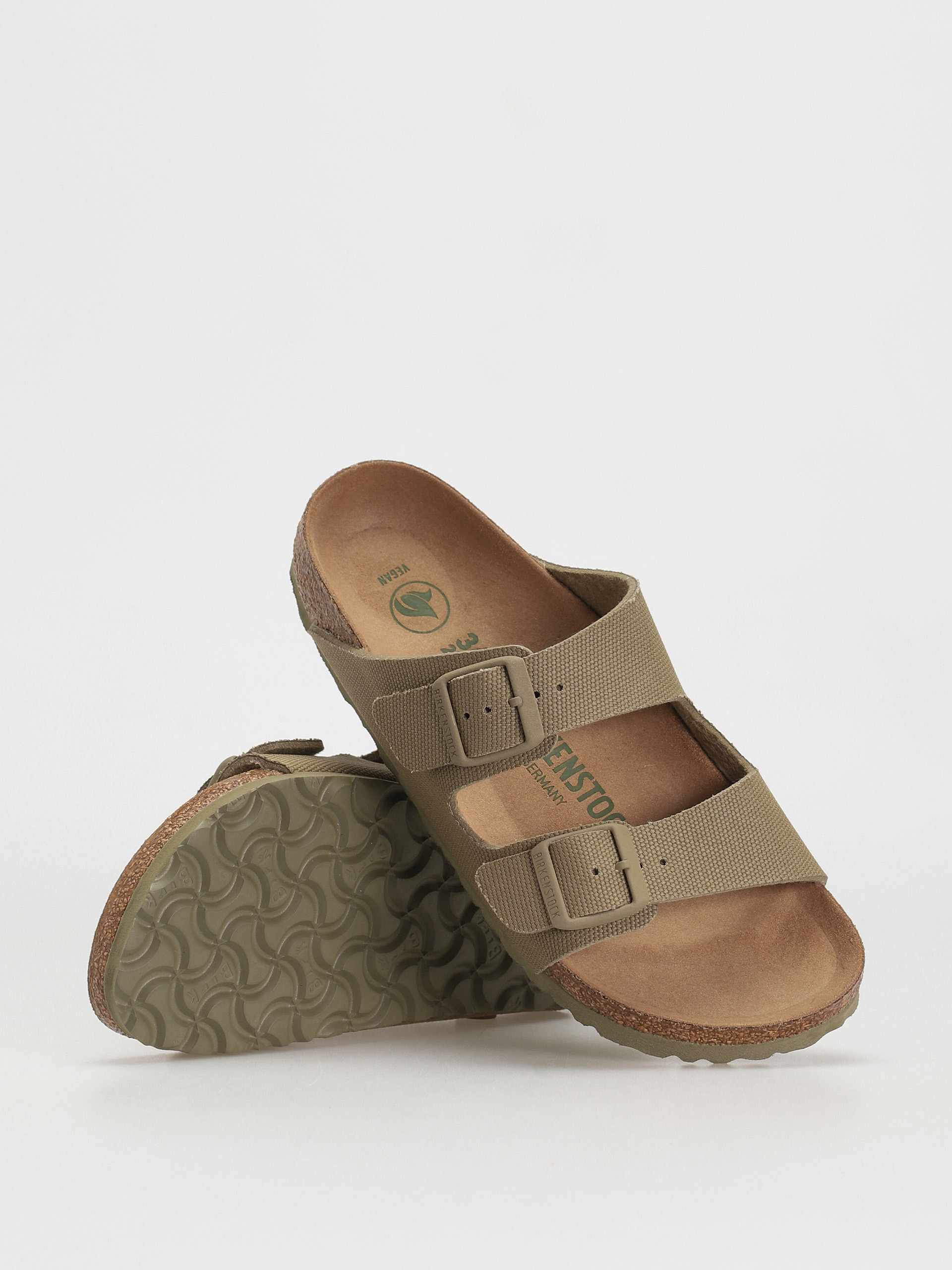 Șlapi Birkenstock Arizona Canvas Vegan Narrow Wmn (faded khaki)