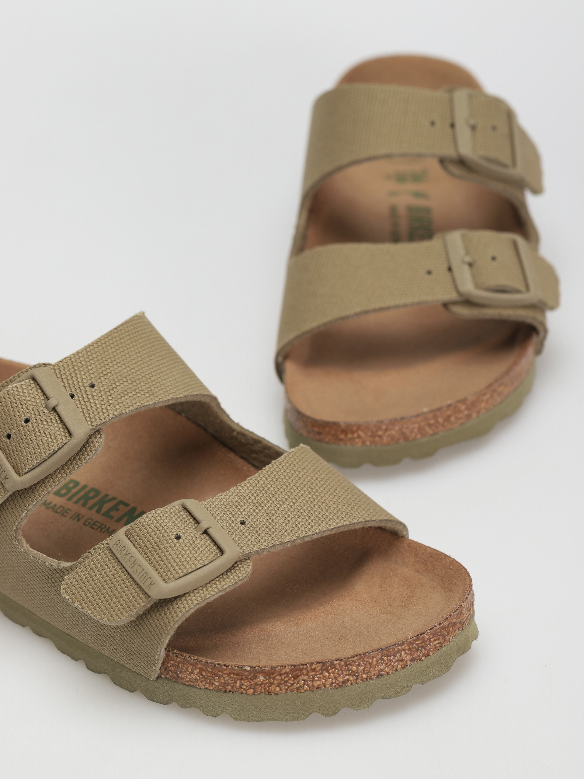 Șlapi Birkenstock Arizona Canvas Vegan Narrow Wmn (faded khaki)