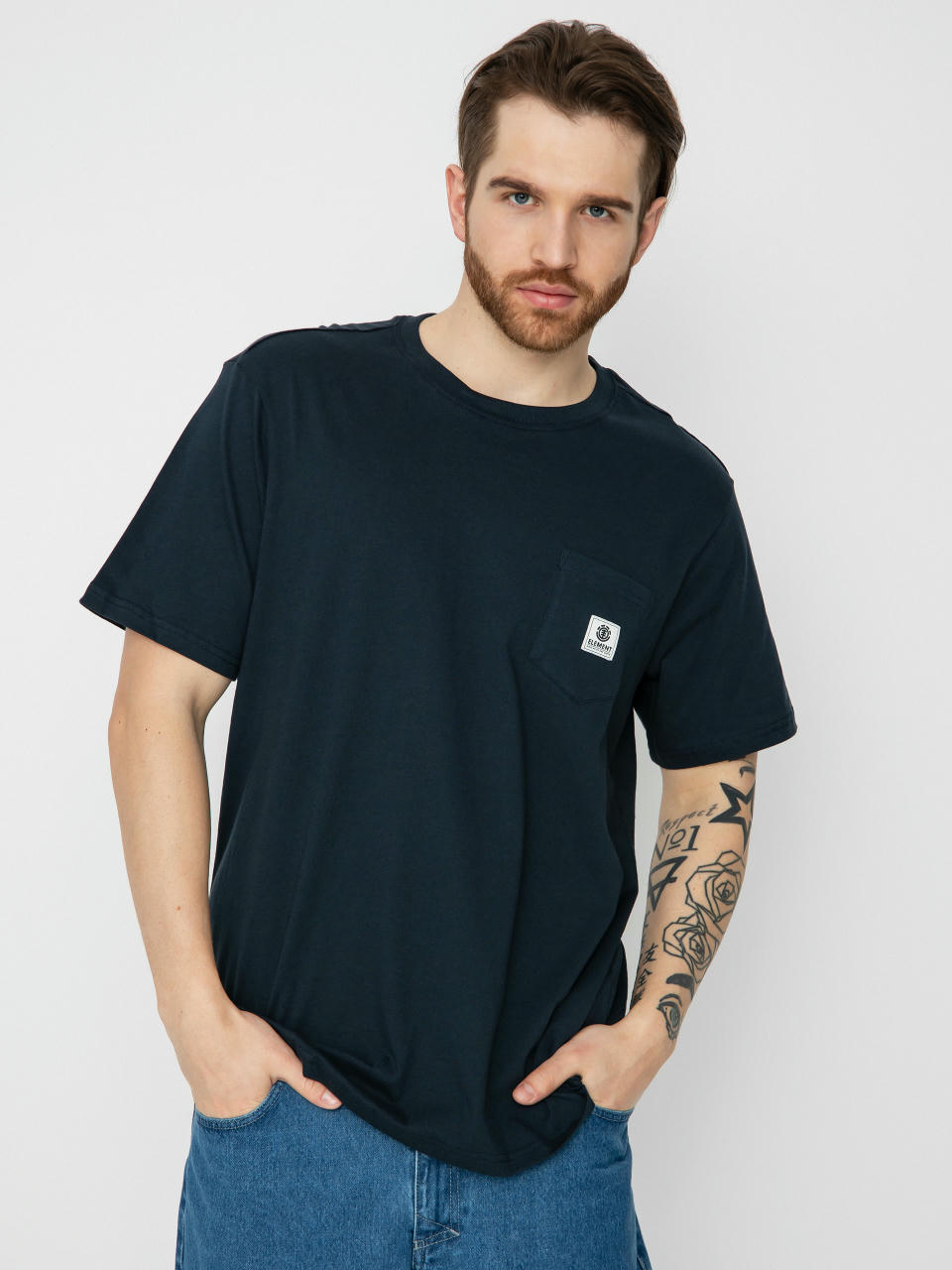 Tricou Element Basic Pocket Label (eclipse navy)