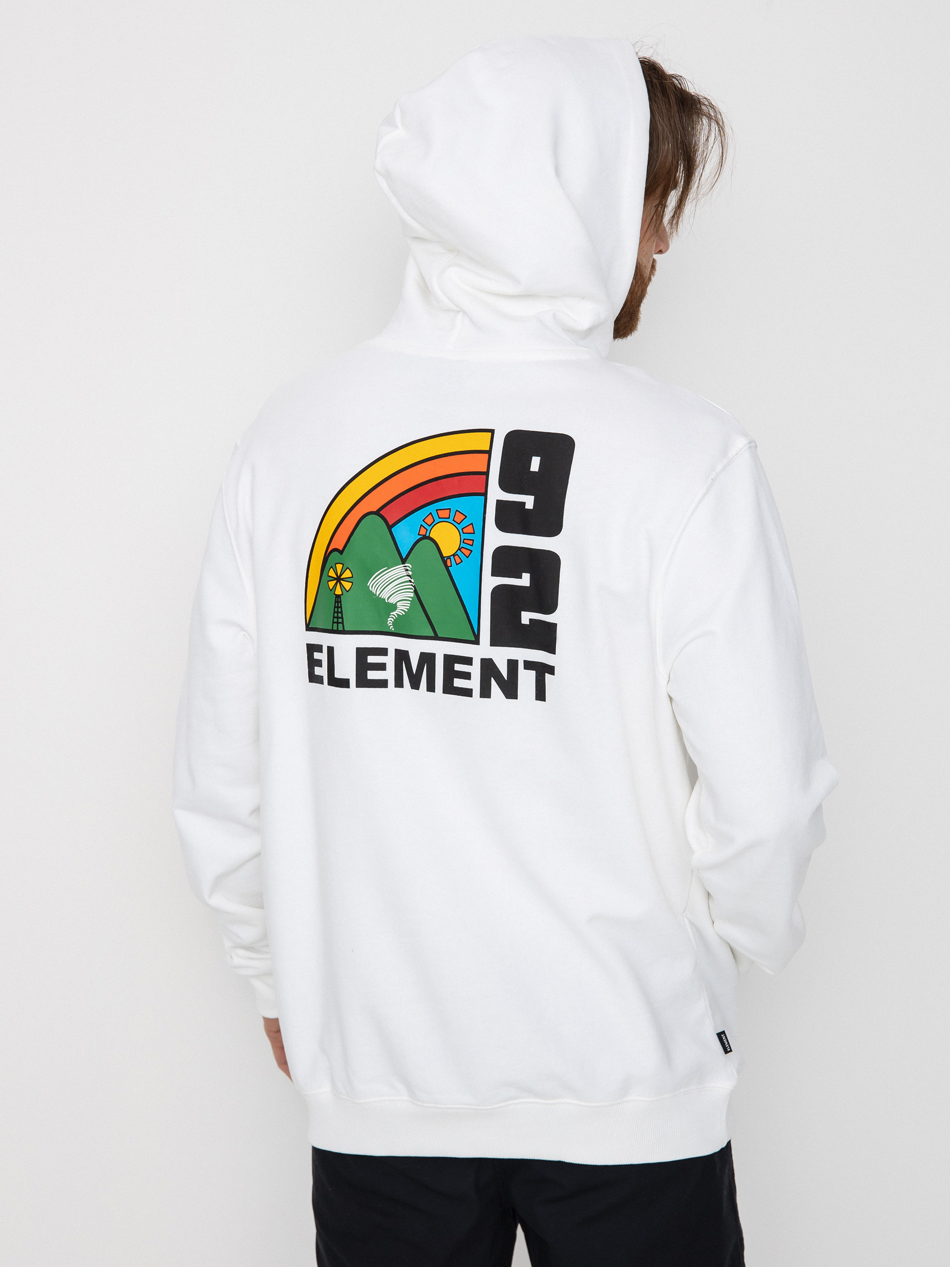 Hanorac cu glugă Element Farm HD (optic white)