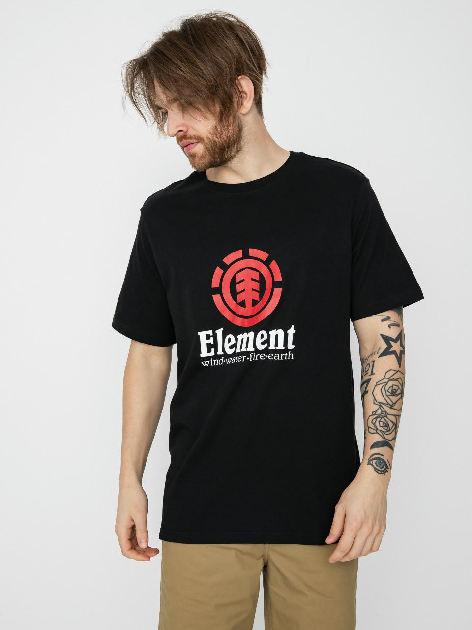 Tricou Element Vertical (flint black)