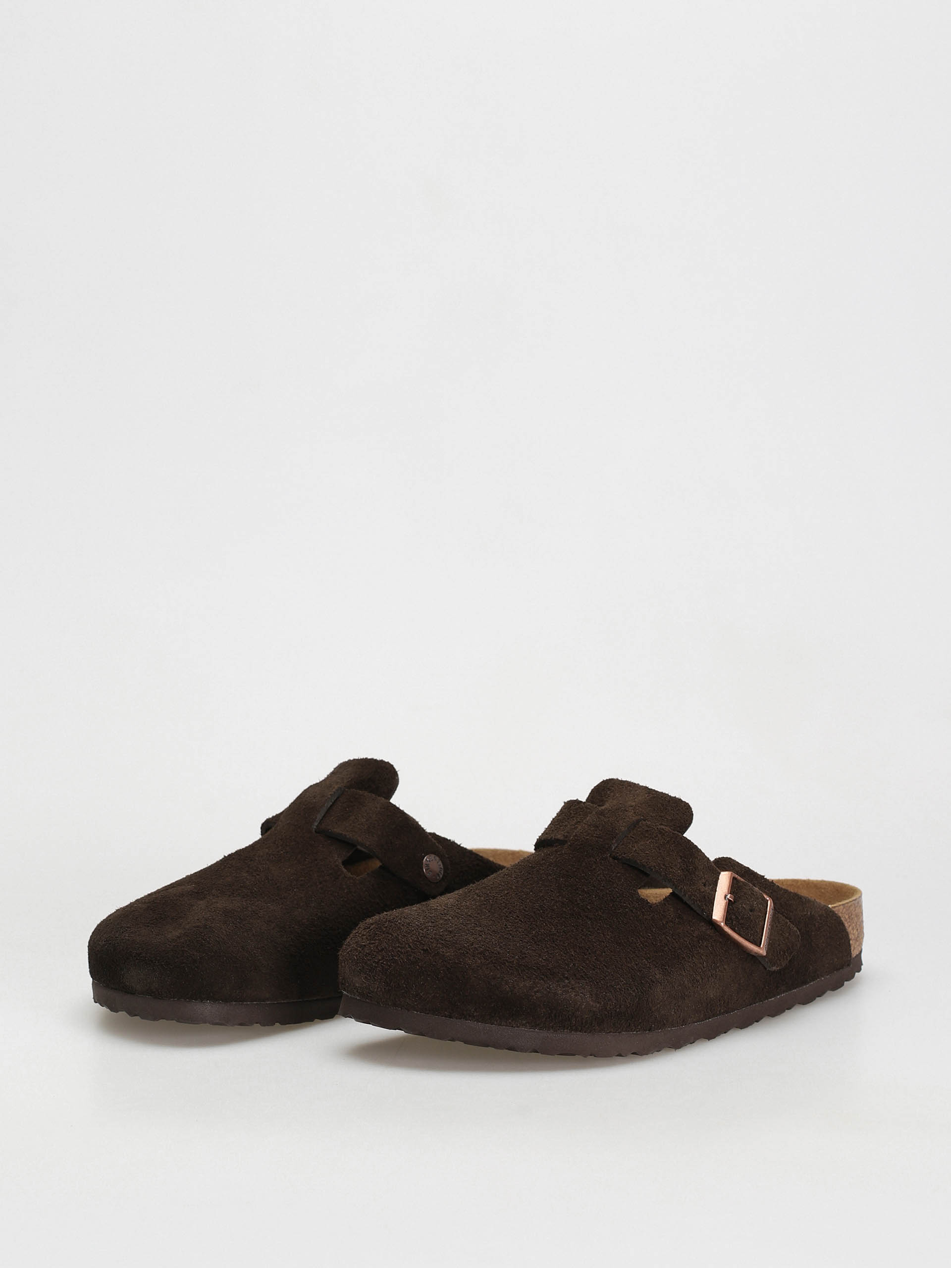 Șlapi Birkenstock Boston Suede Regular (mocha)