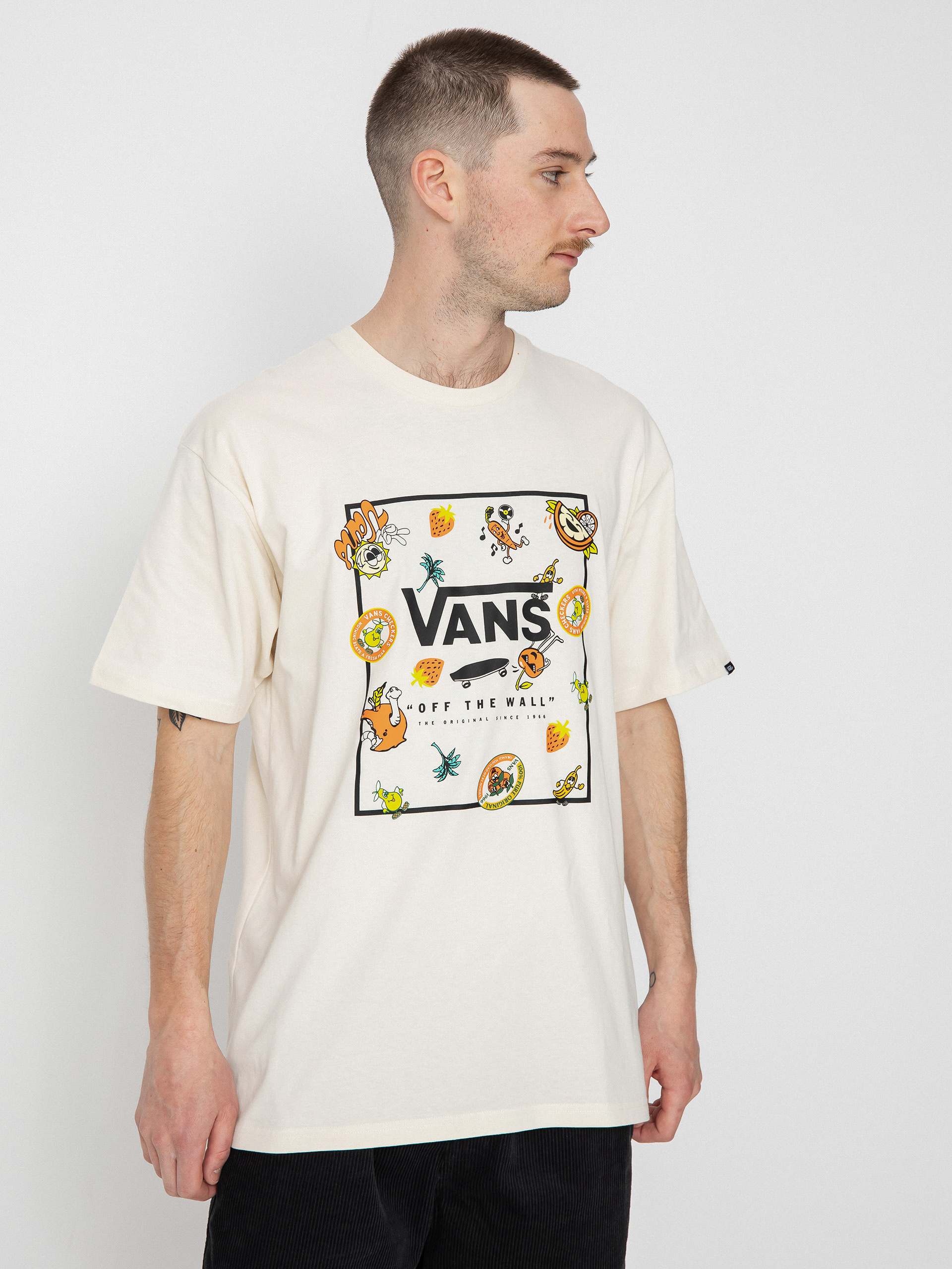 Tricou Vans Classic Print Box (antique wht/blk/waterfall)
