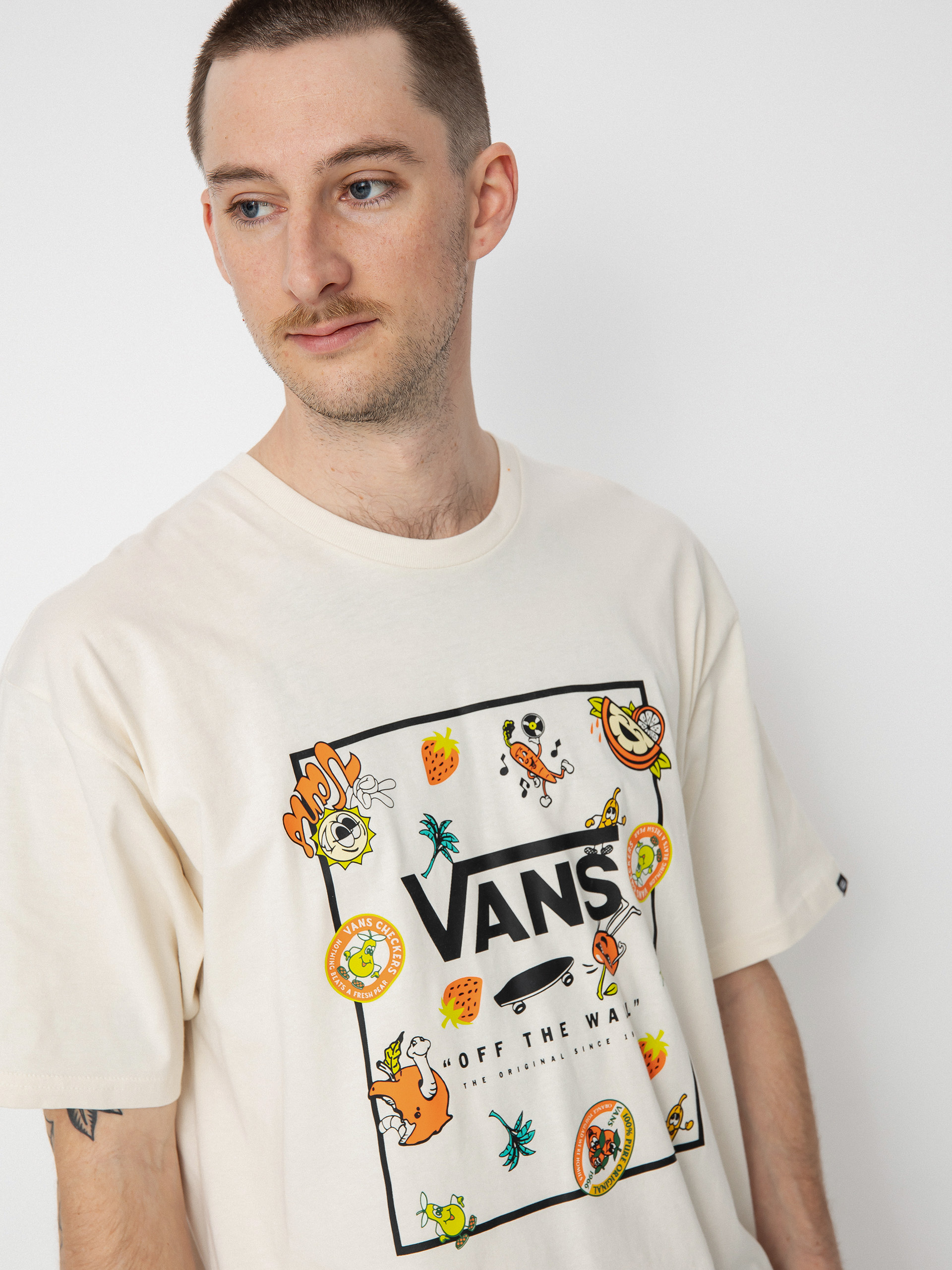 Tricou Vans Classic Print Box (antique wht/blk/waterfall)