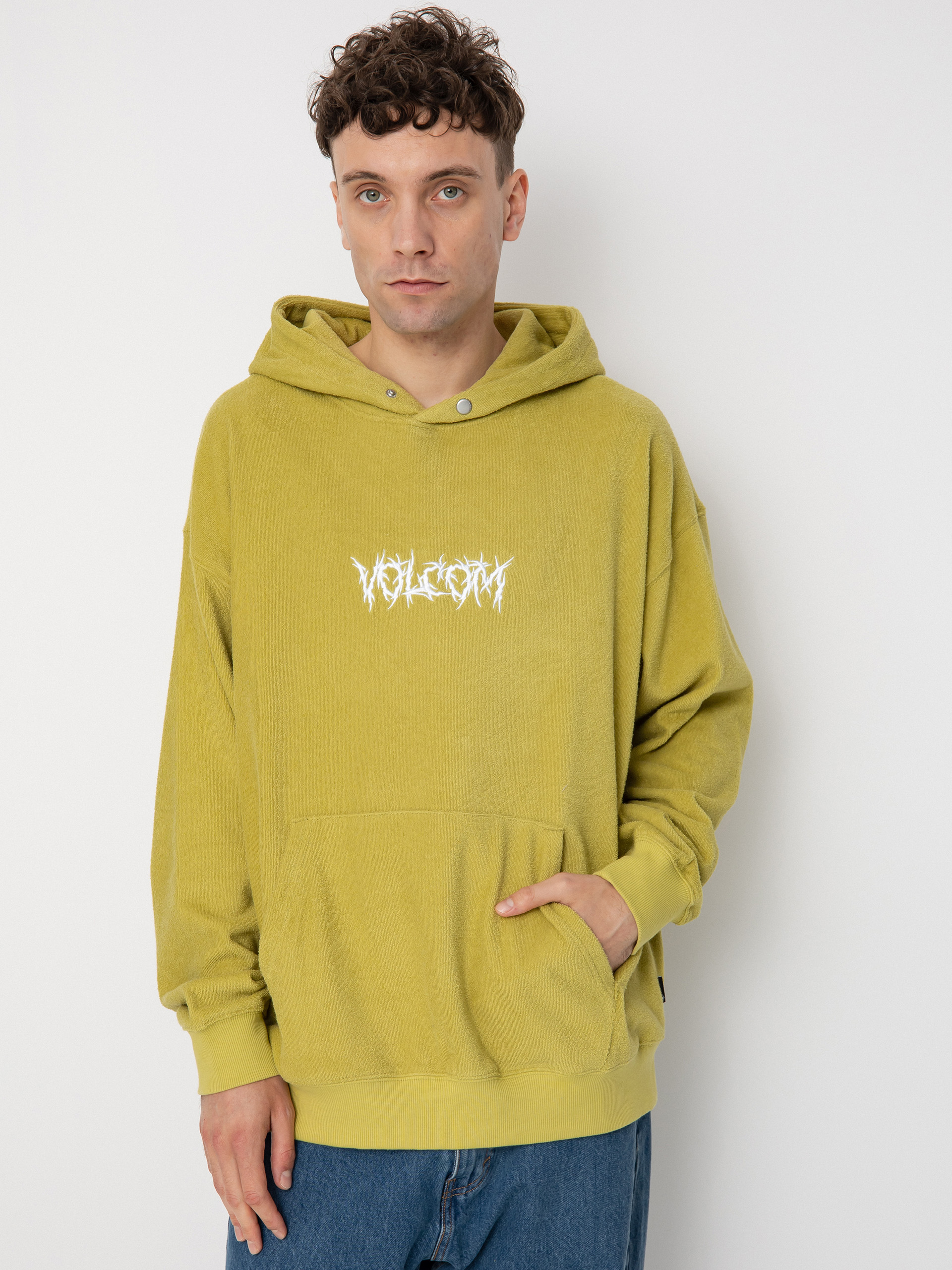 Hanorac cu glugă Volcom Chillhood HD (lentil green)