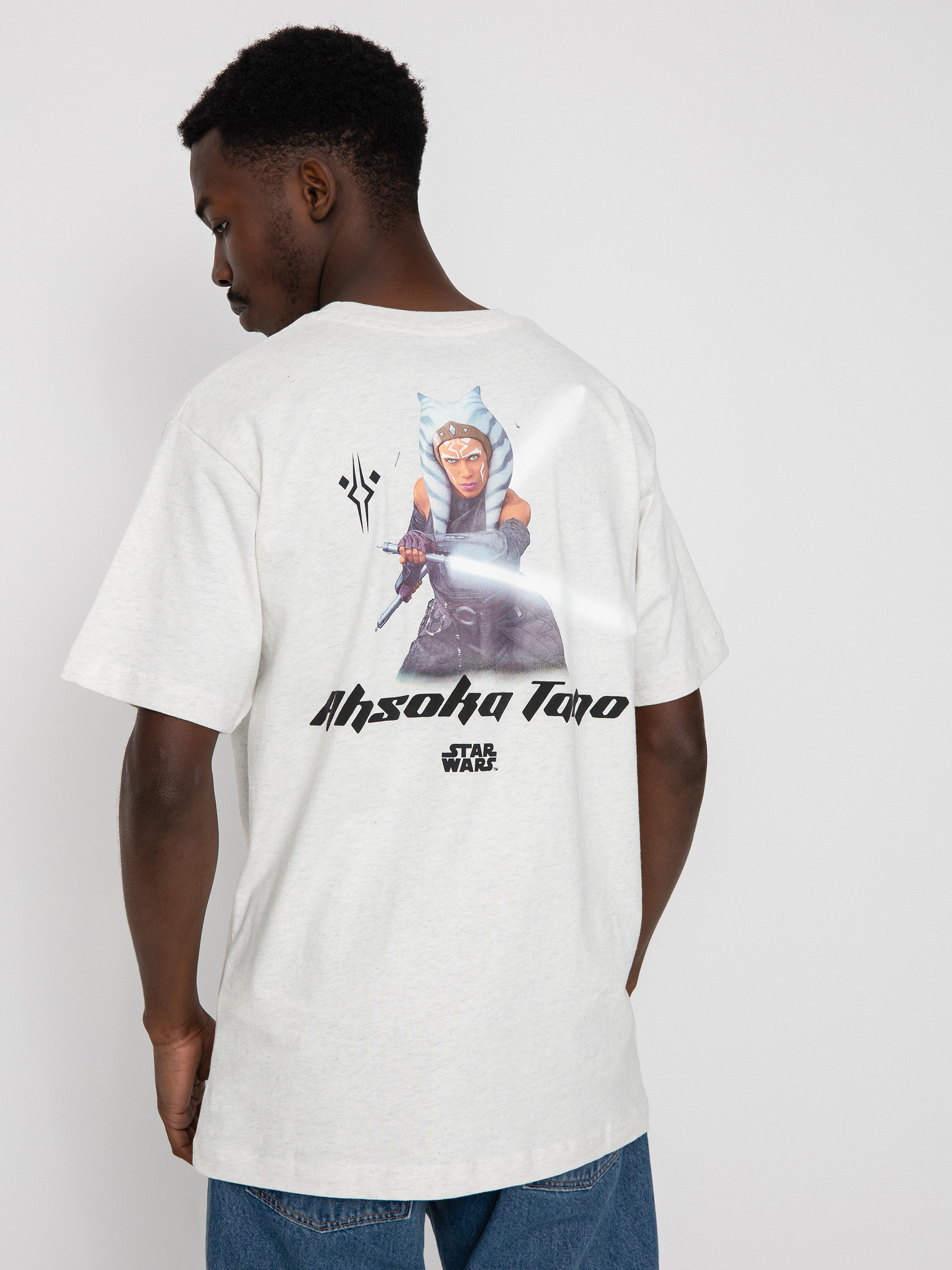 Tricou DC X Star Wars Ahsoka (snow heather)