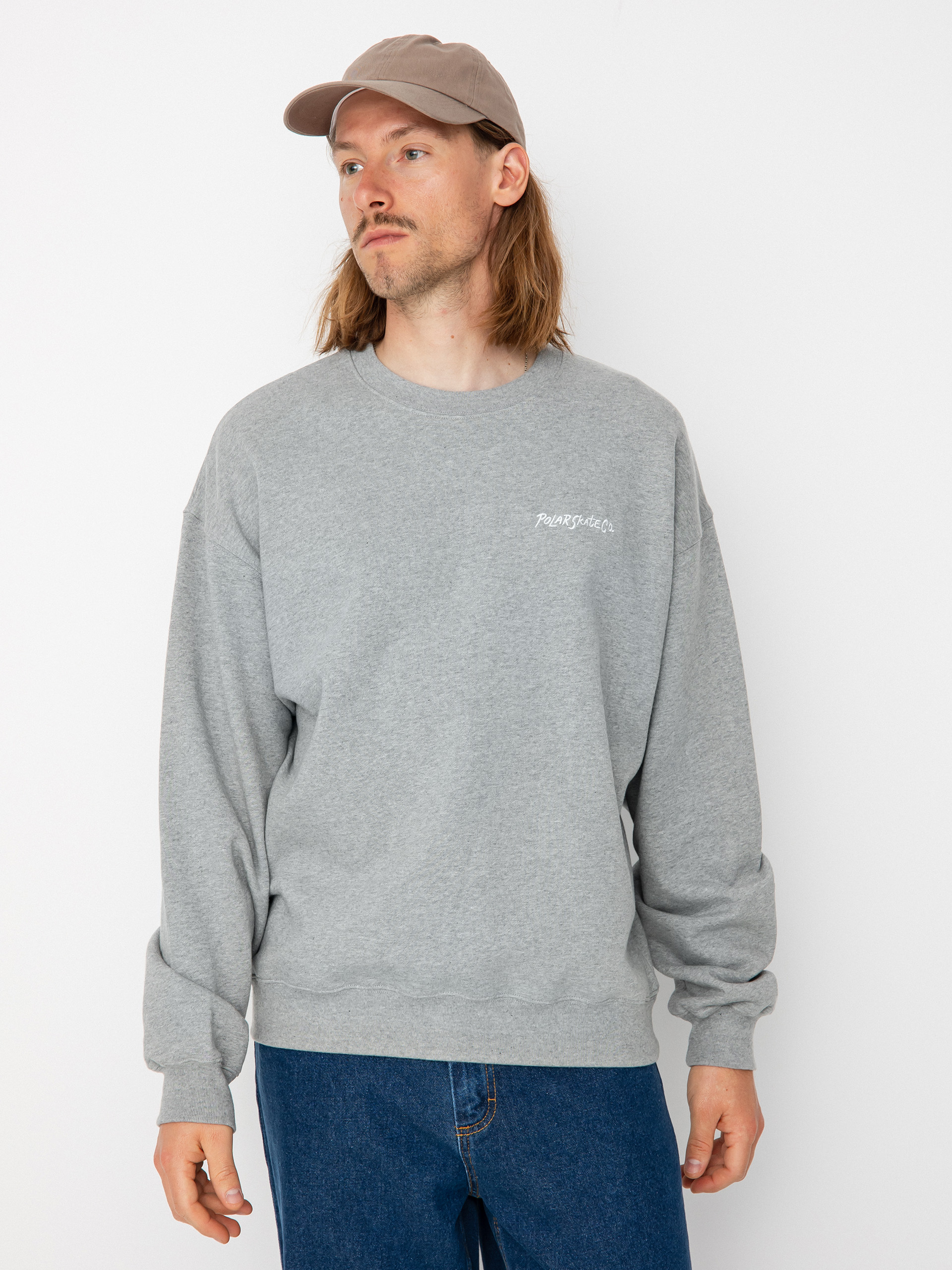 Hanorac Polar Skate Surf Logo Crewneck (heather grey)