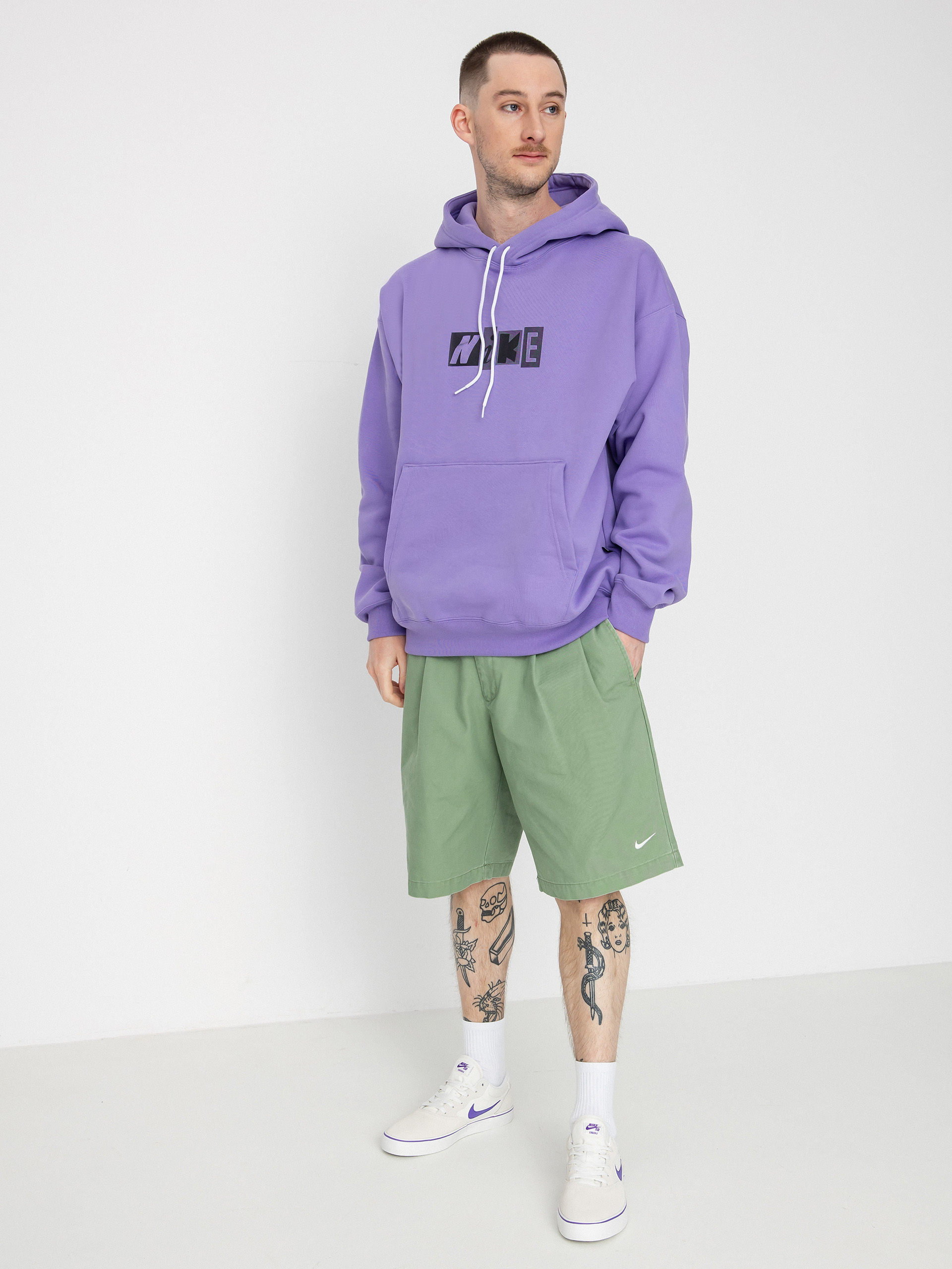 Hanorac cu glugă Nike SB Copyshop Letters HD (space purple)