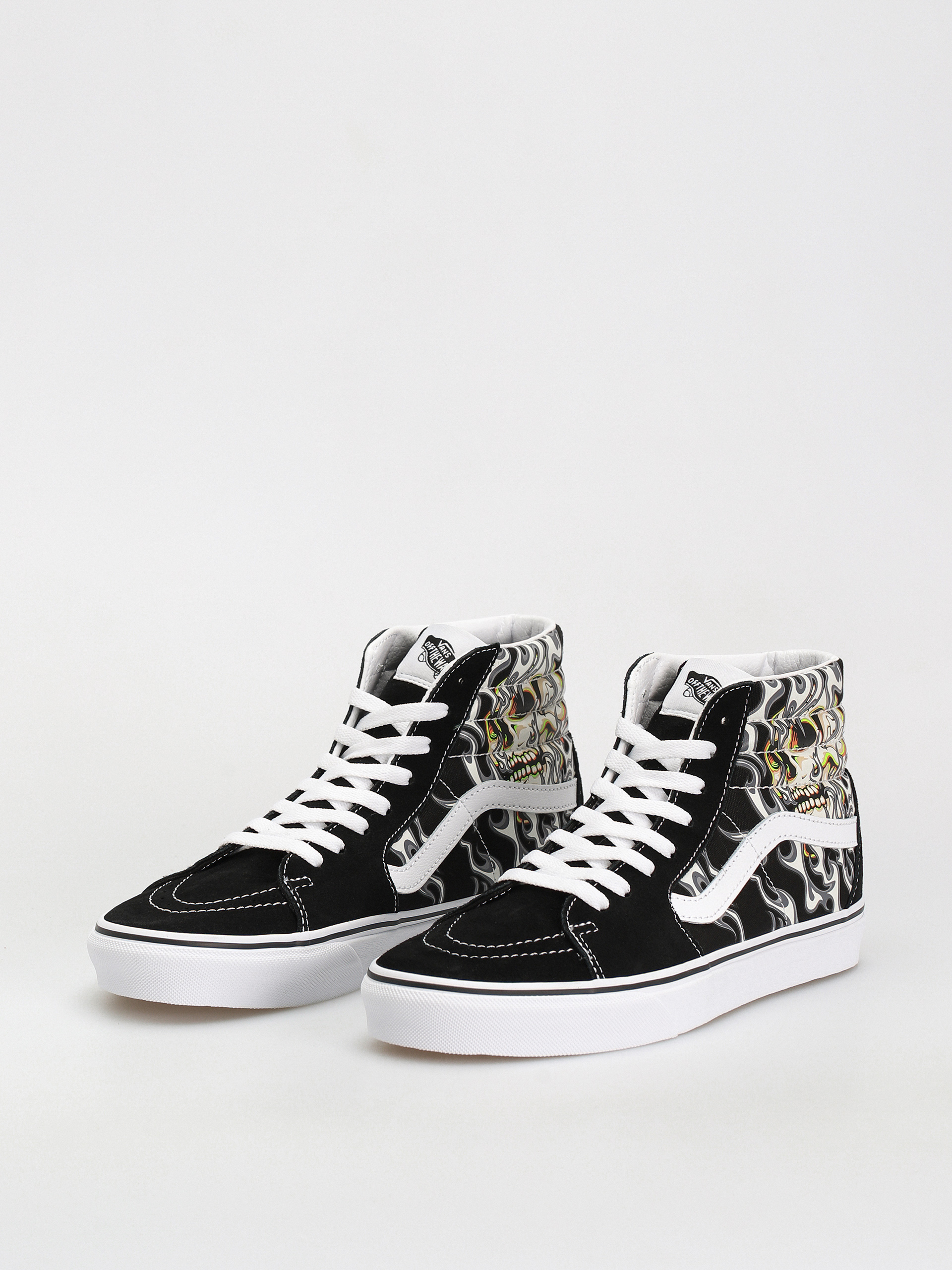 Pantofi Vans Sk8 Hi (flame skull black/true white)