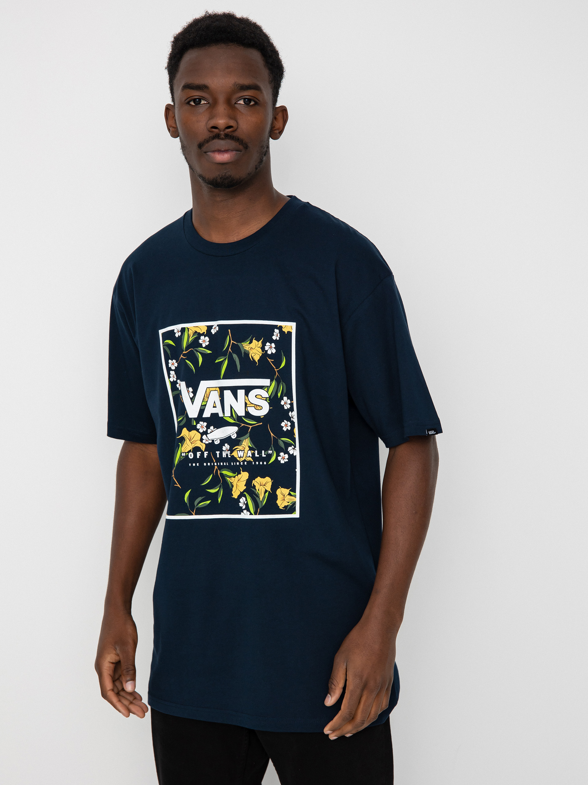 Tricou Vans Classic Print Box (navy/gold fusion)