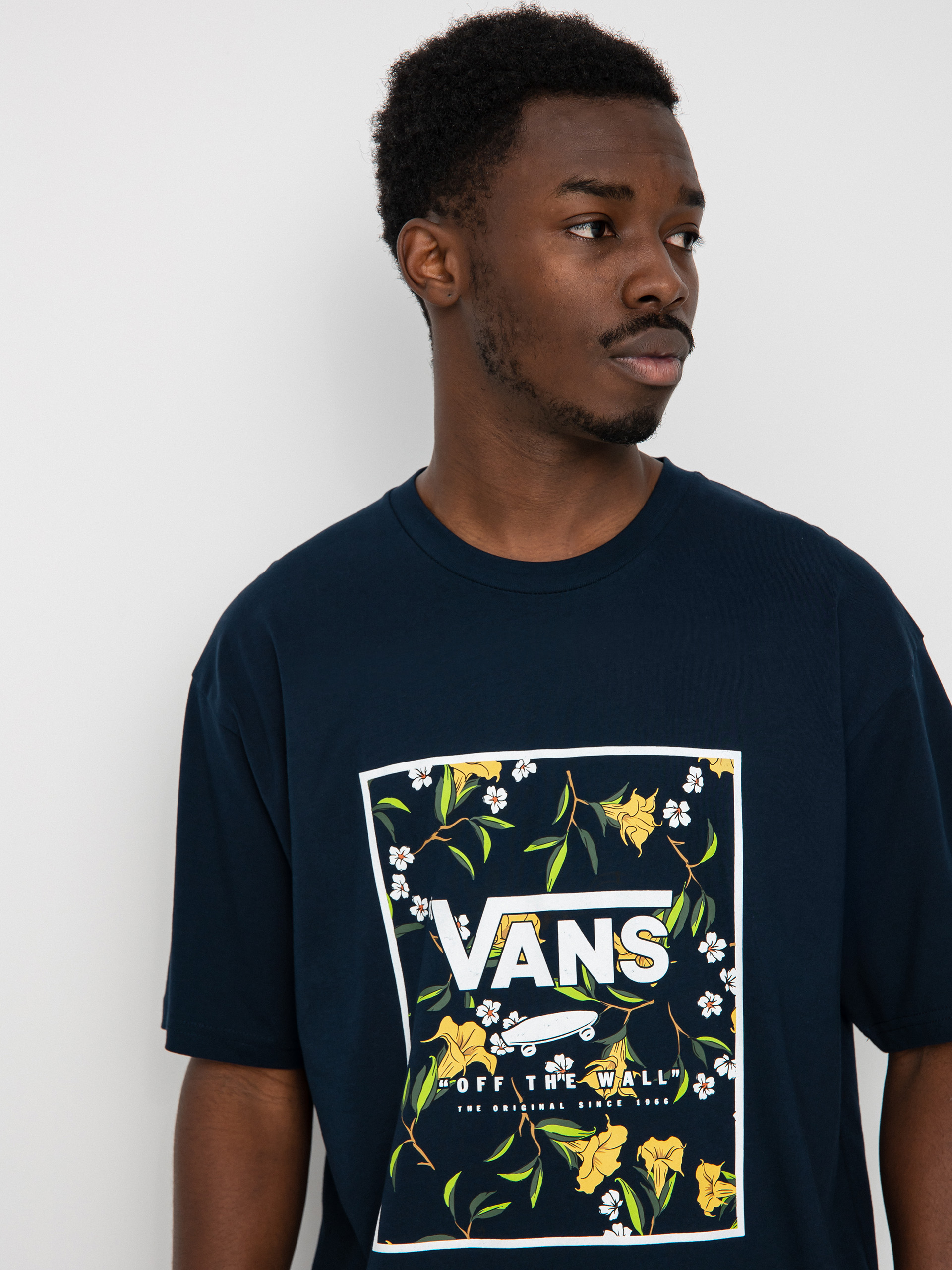 Tricou Vans Classic Print Box (navy/gold fusion)