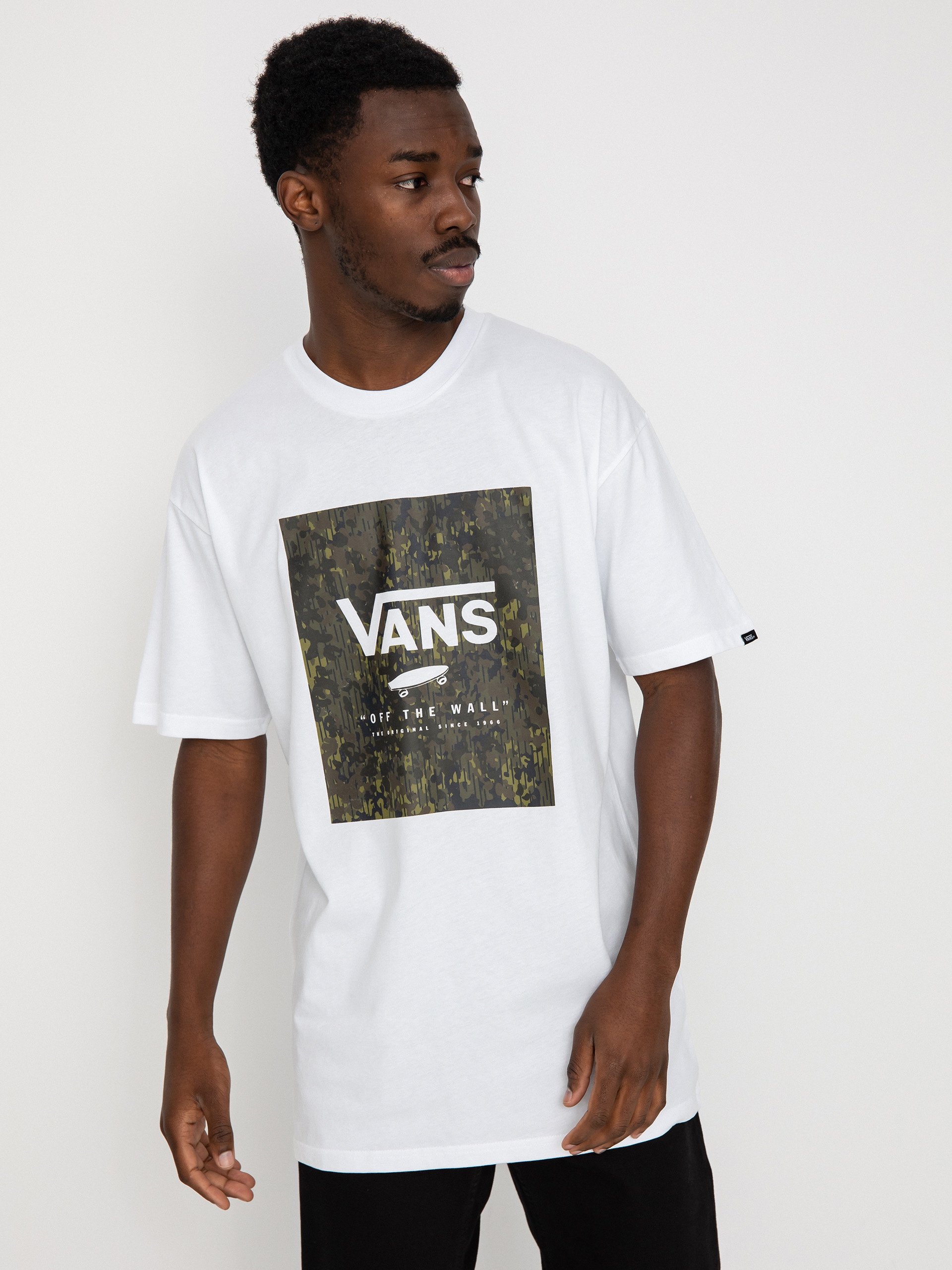 Tricou Vans Classic Print Box (white/loden green)