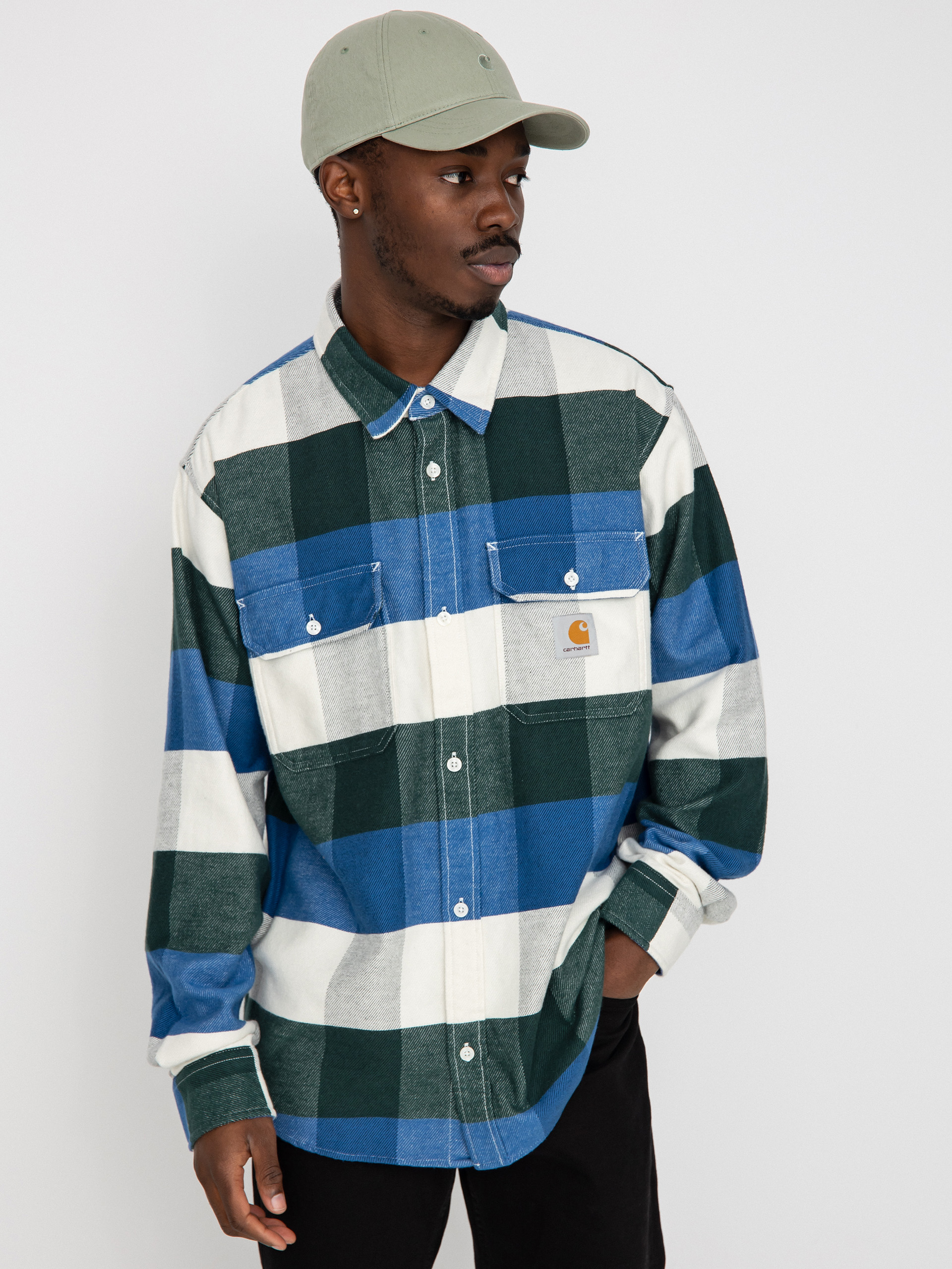 Cămașă Carhartt WIP Lyman (lyman check discovery green)