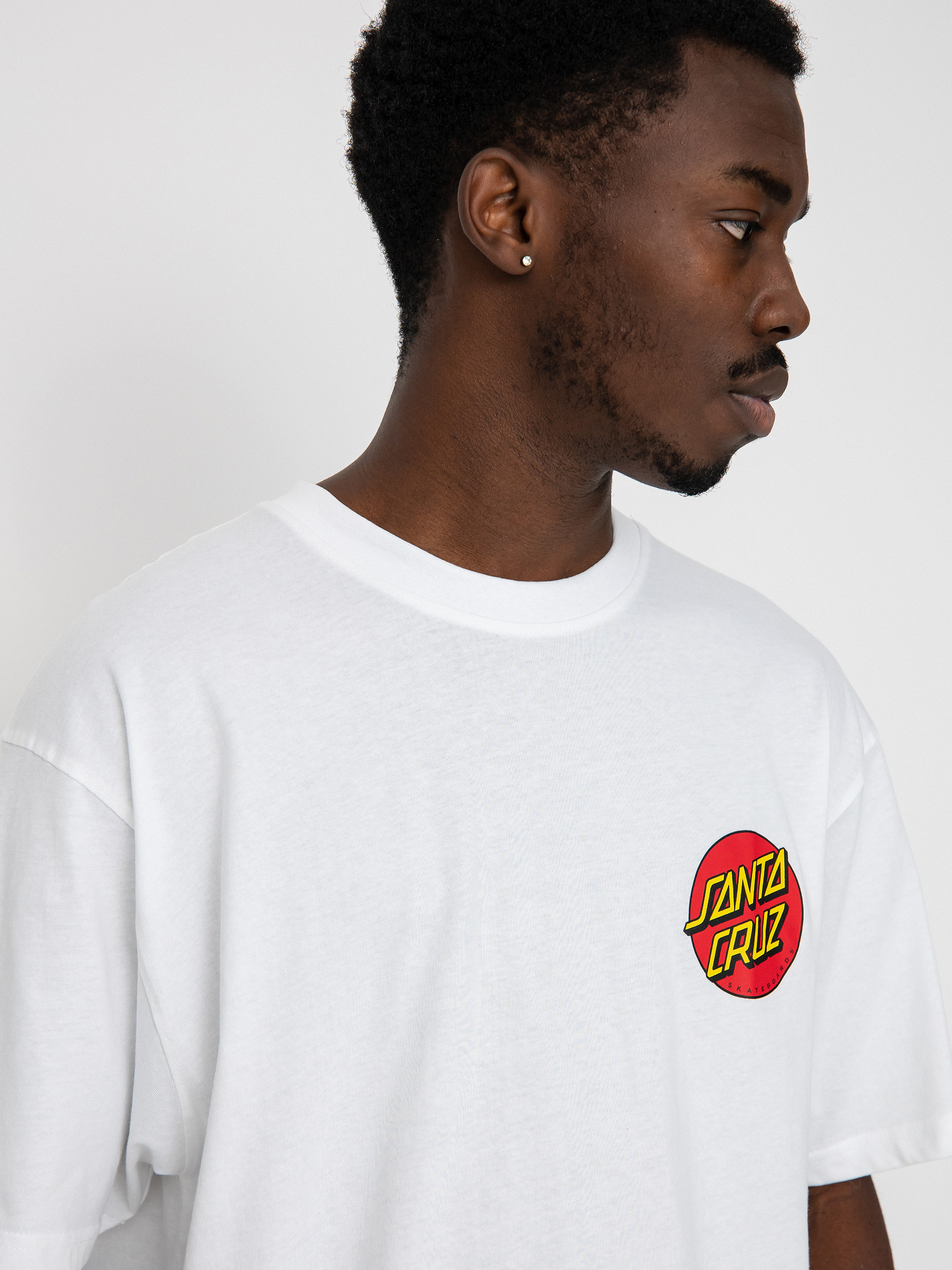 Tricou Santa Cruz Classic Dot Chest (white)