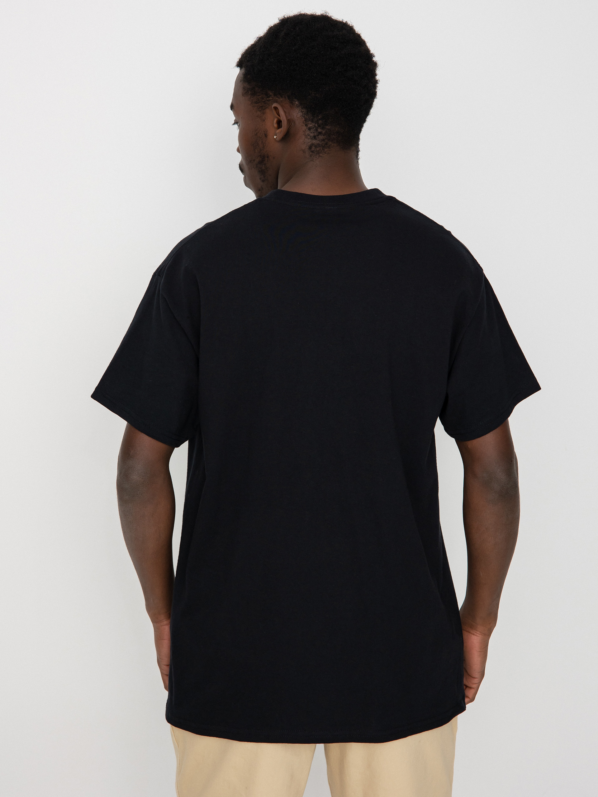 Tricou Real Oval (black w/grey & black print)