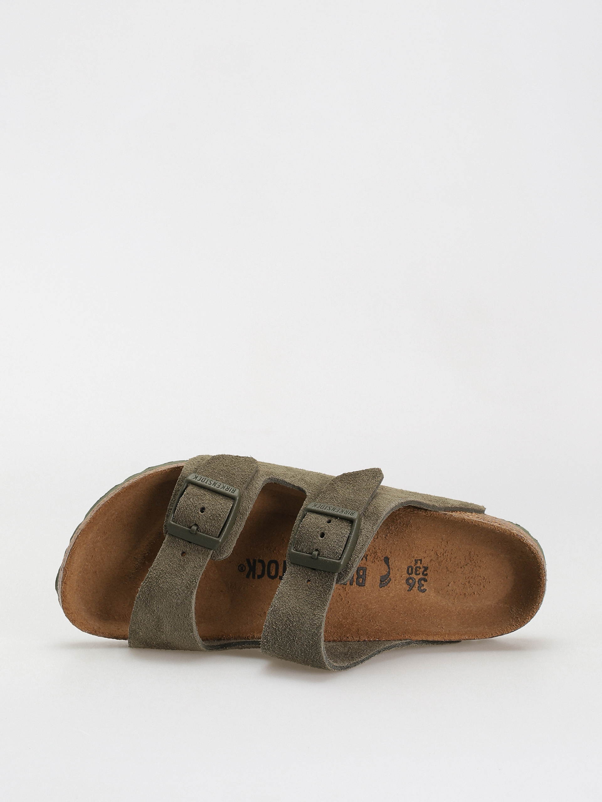 Șlapi Birkenstock Arizona Suede Leather Narrow Wmn (thyme)