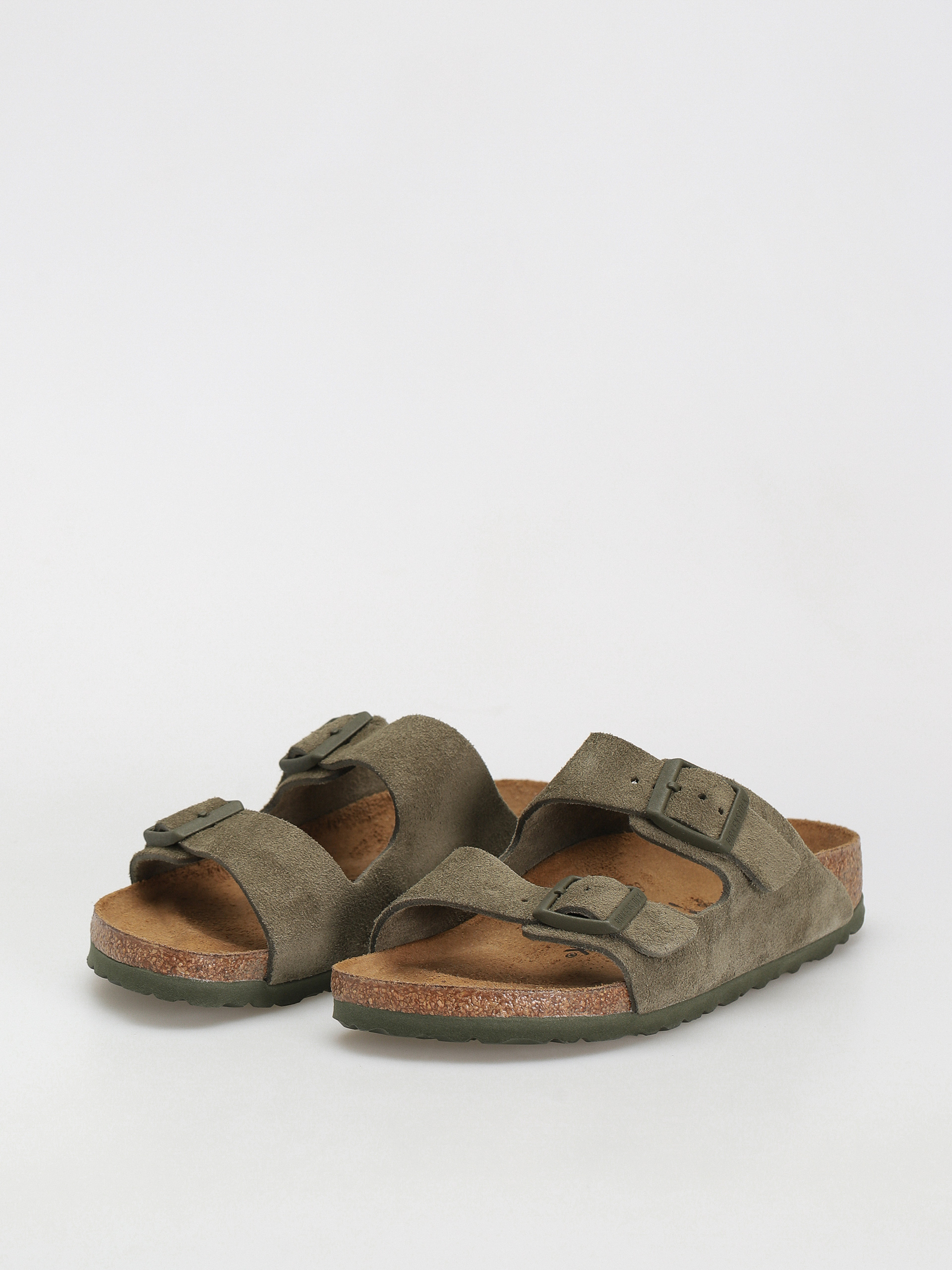 Șlapi Birkenstock Arizona Suede Leather Narrow Wmn (thyme)