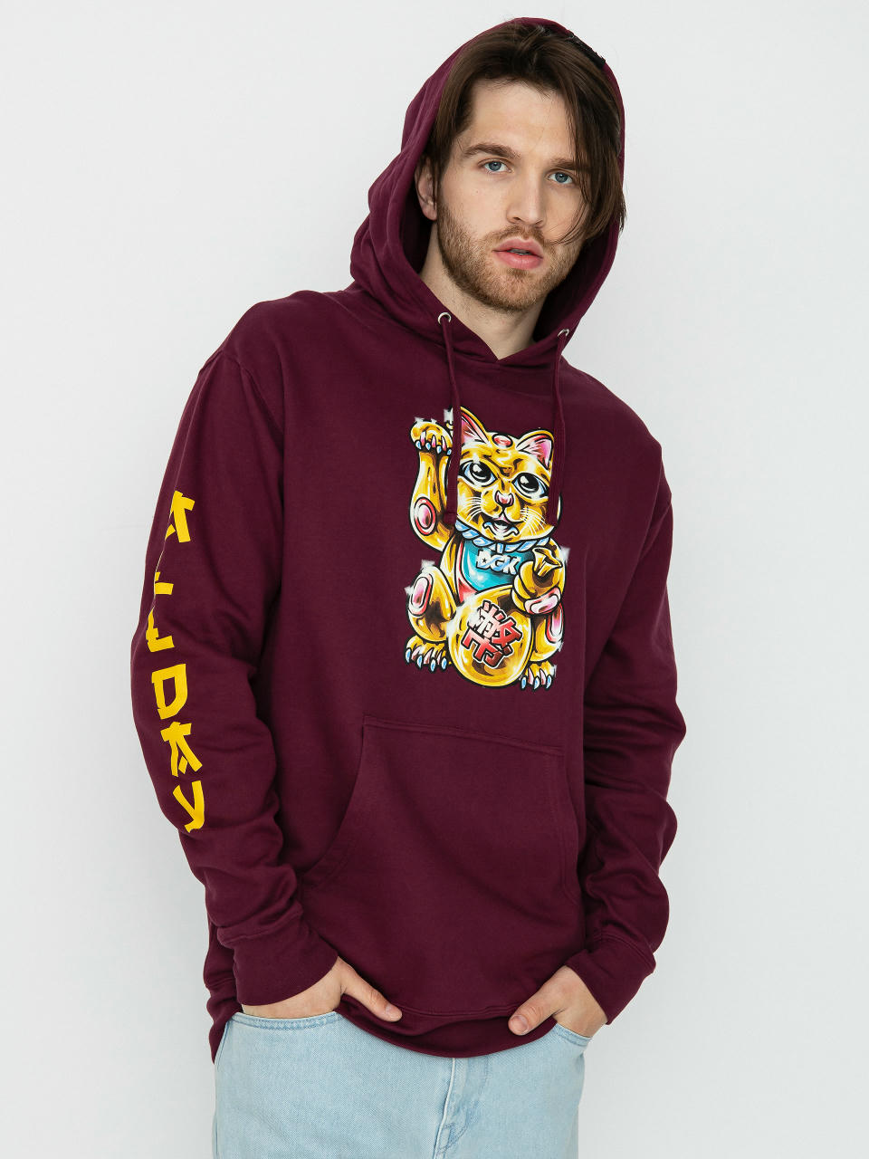 Hanorac cu glugă DGK Golden Cat HD (burgundy)