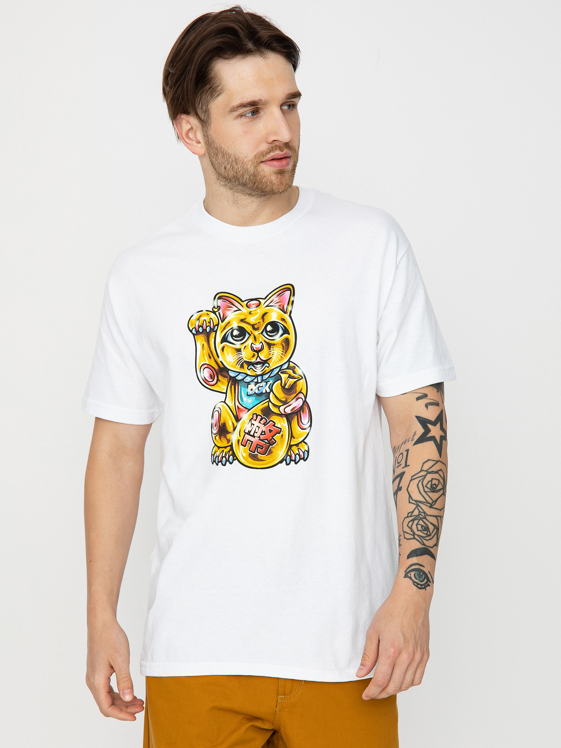 Tricou DGK Golden Cat (white)