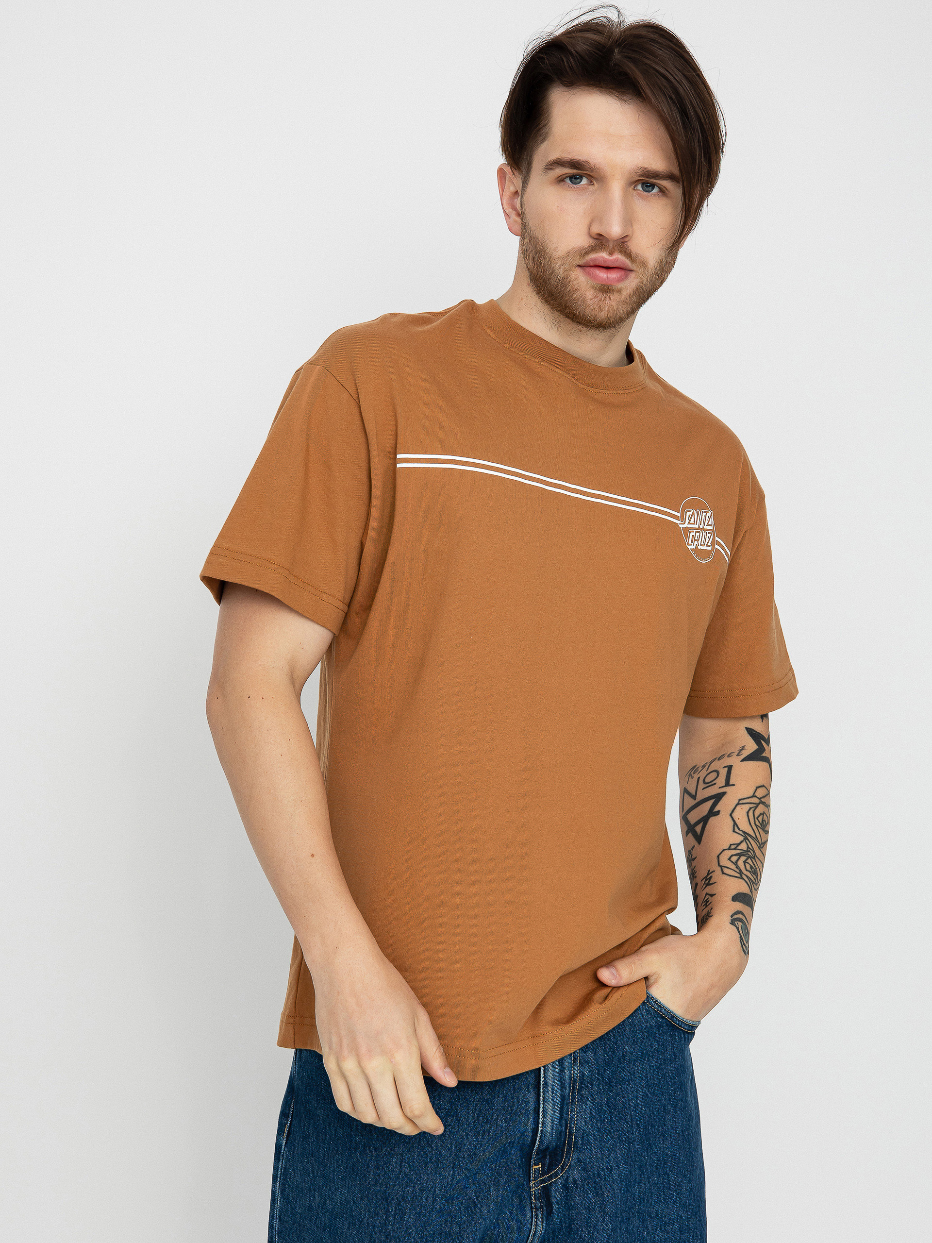 Tricou Santa Cruz Opus Dot Stripe AG (butterscotch)