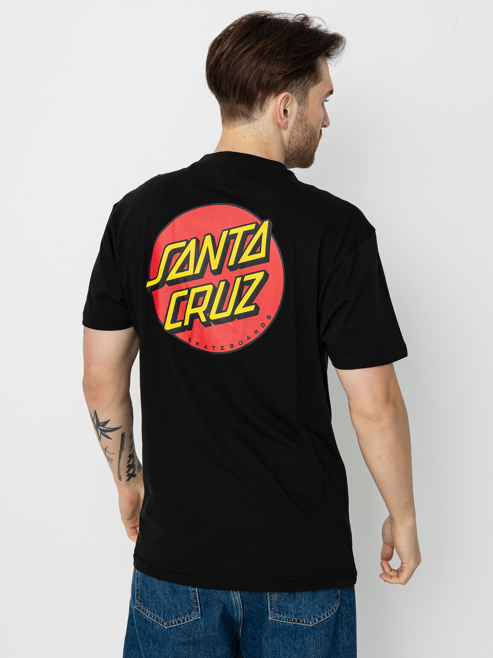 Tricou Santa Cruz Classic Dot Chest - negru (black)