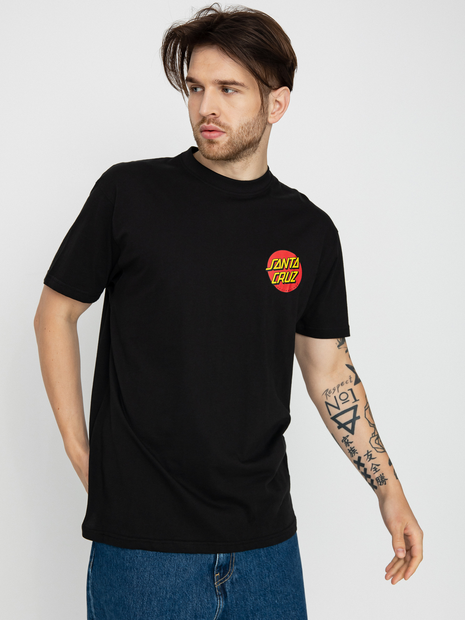 Tricou Santa Cruz Classic Dot Chest - negru (black)