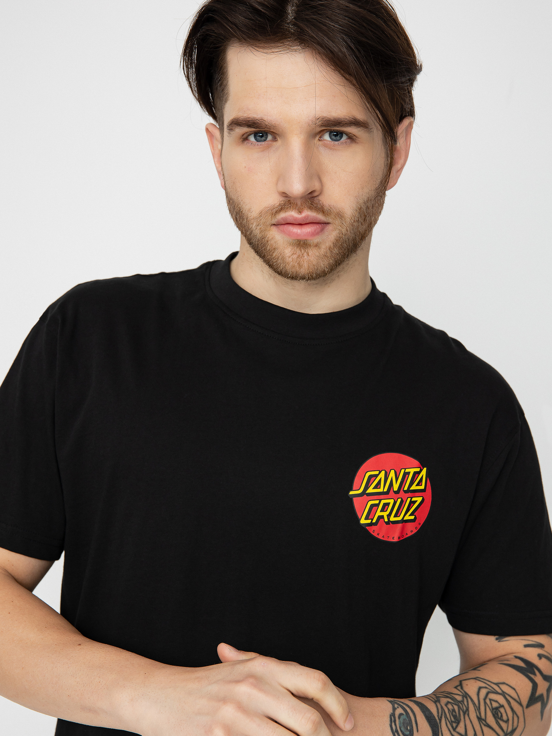 Tricou Santa Cruz Classic Dot Chest - negru (black)