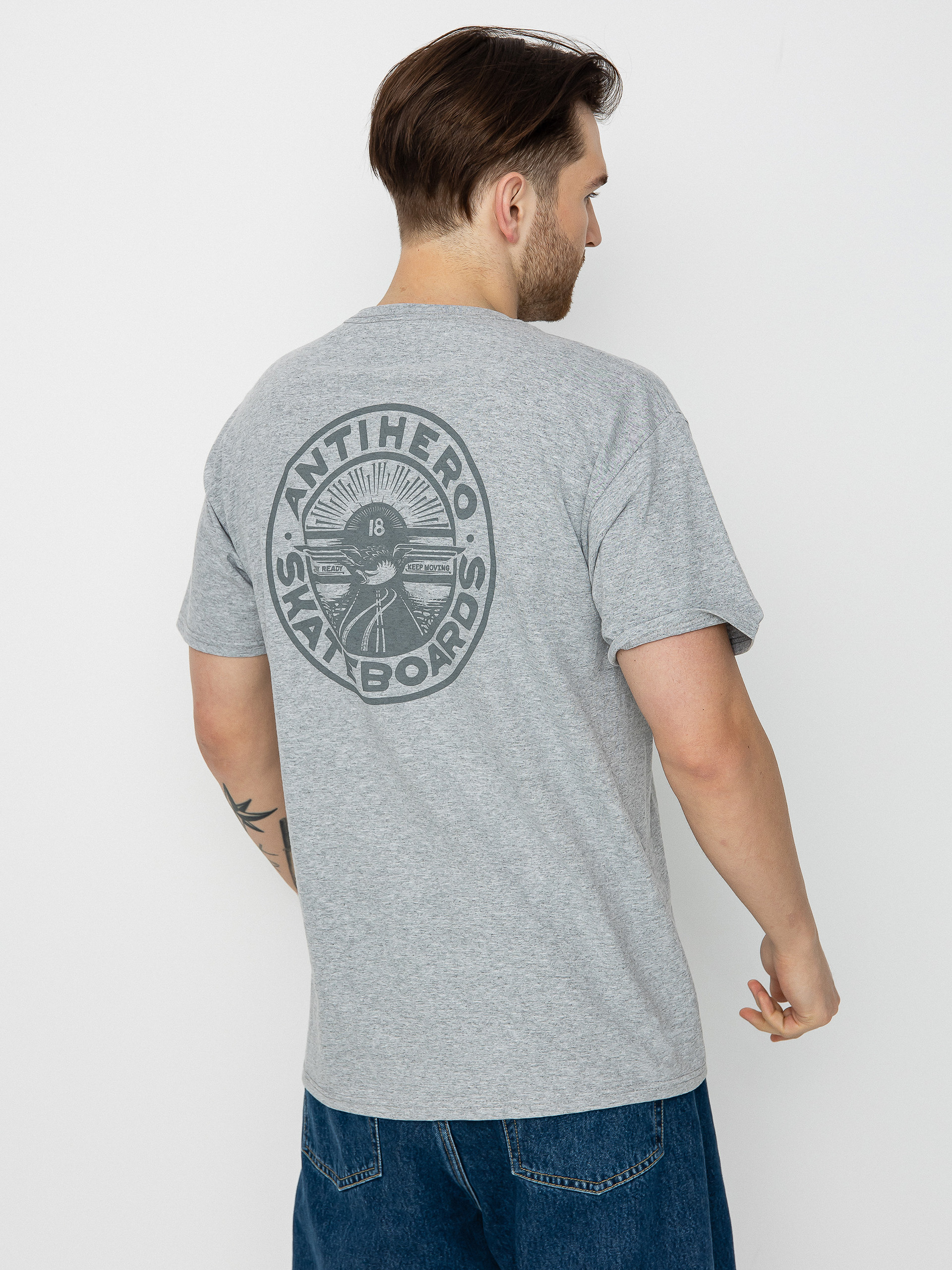 Tricou Antihero Stay Ready Dbl (athletic heather w/grey prints)