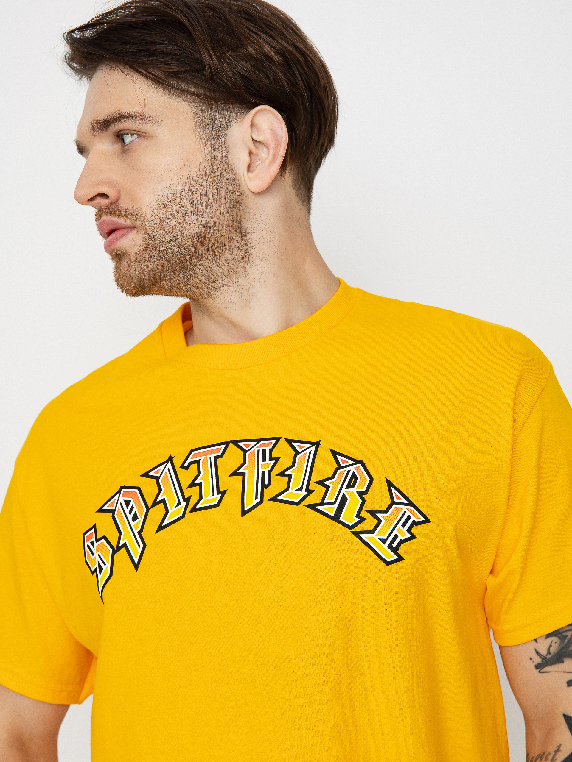 Tricou Spitfire Old E Fade Fill (gold w/red to gold fade print)