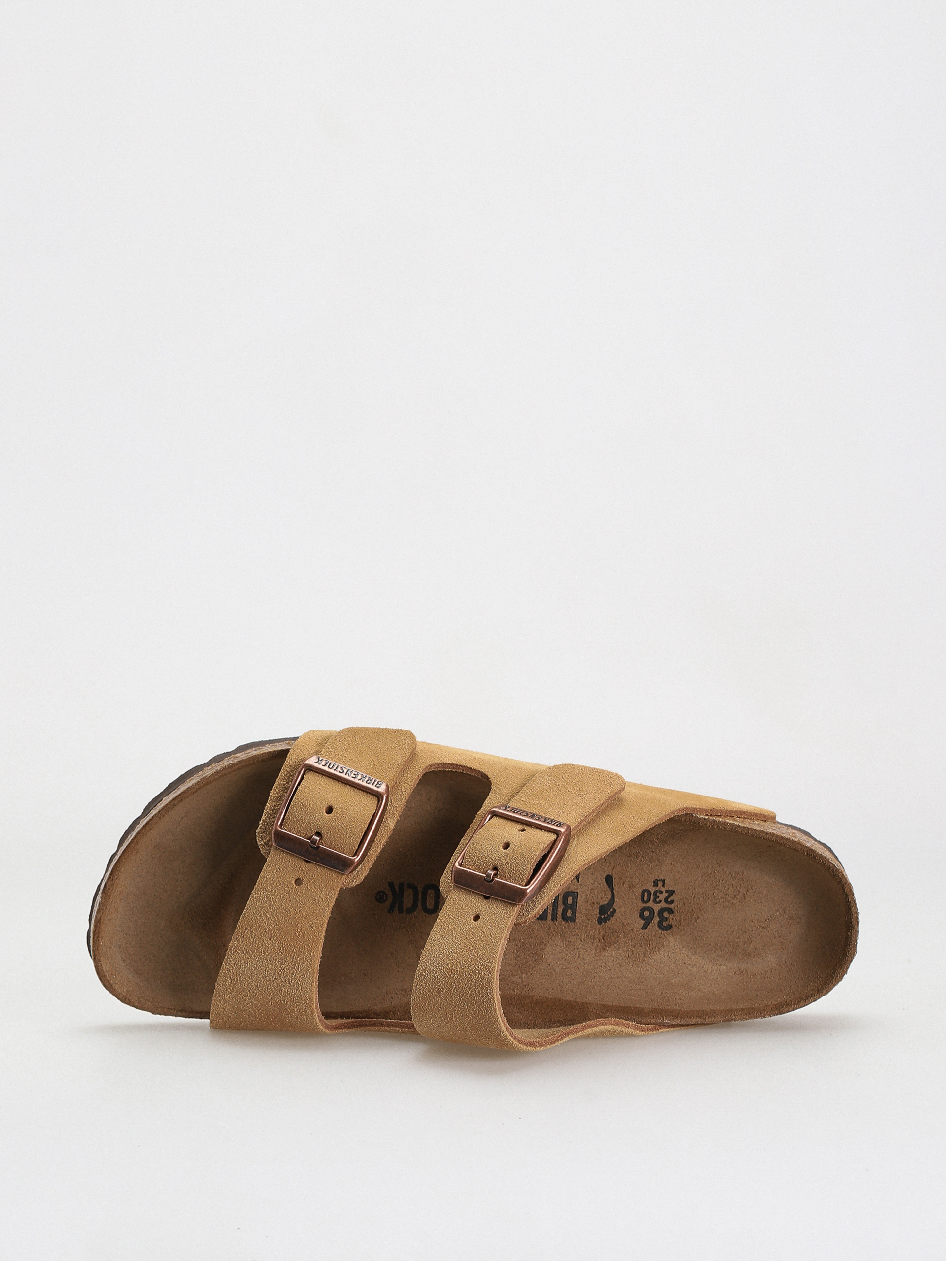 Șlapi Birkenstock Arizona Suede Leather Narrow Wmn (latte cream)
