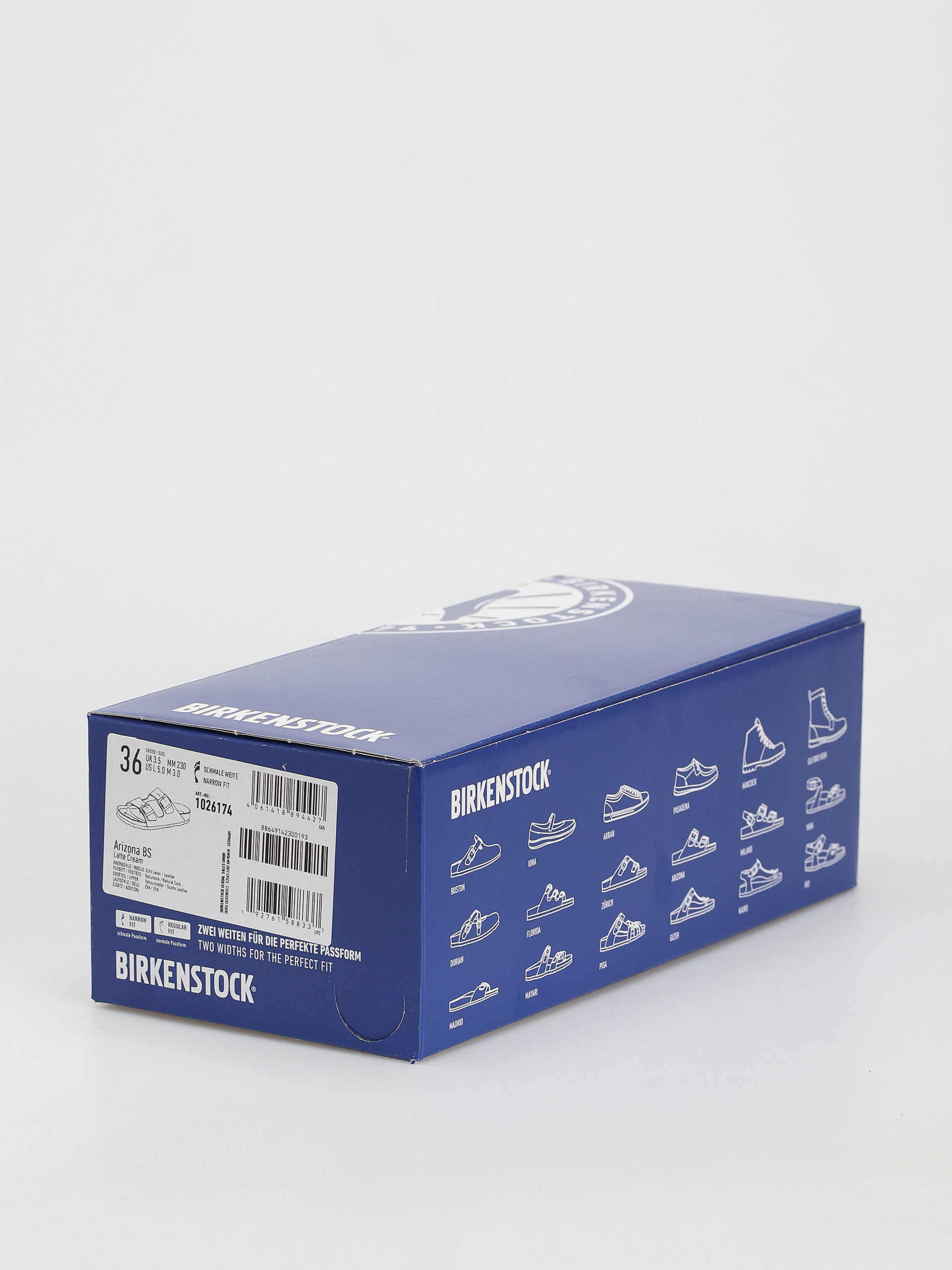 Șlapi Birkenstock Arizona Suede Leather Narrow Wmn (latte cream)