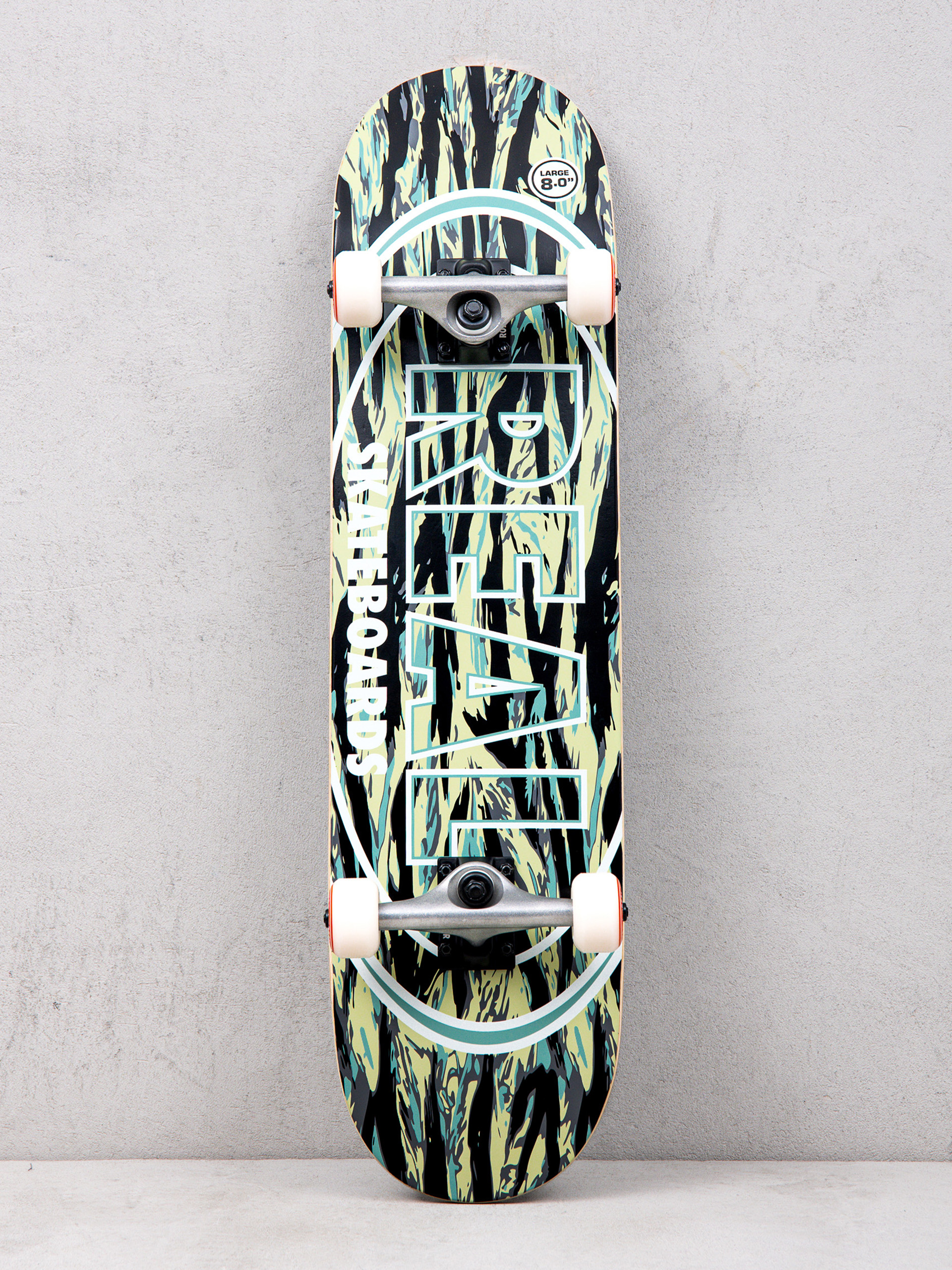 Skateboard Real Stealth Ovals (black/green)