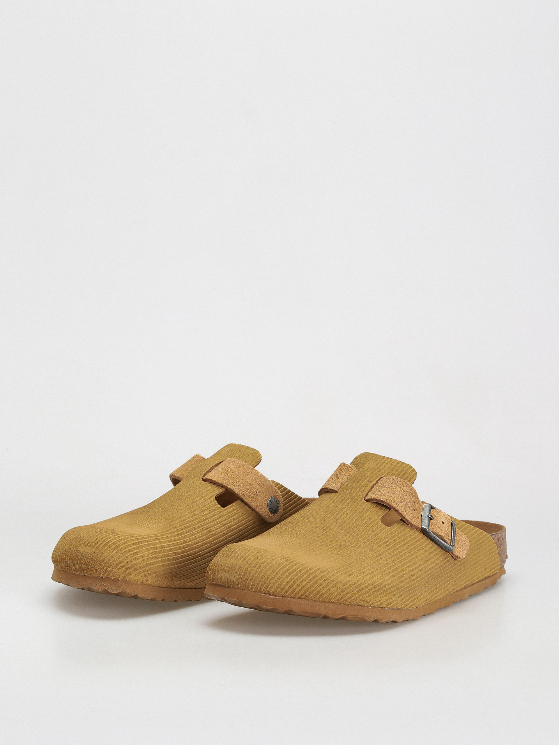 Șlapi Birkenstock Boston Suede Embossed Regular (corduroy cork brown)
