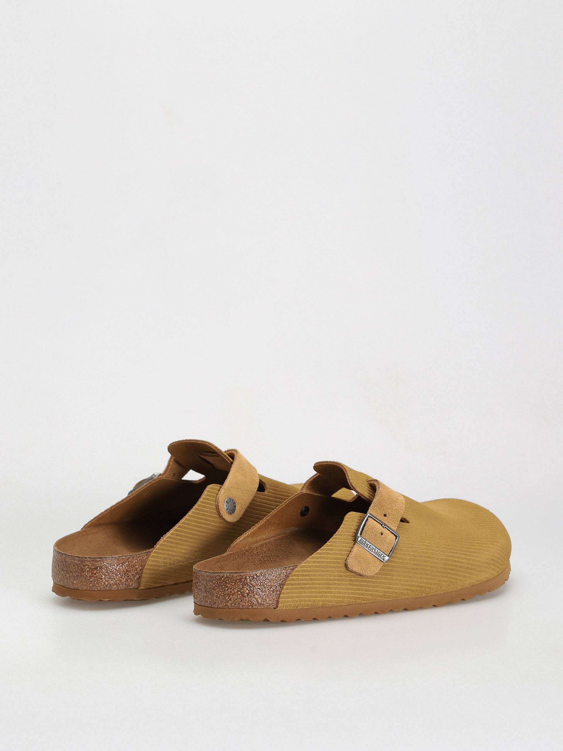 Șlapi Birkenstock Boston Suede Embossed Regular (corduroy cork brown)