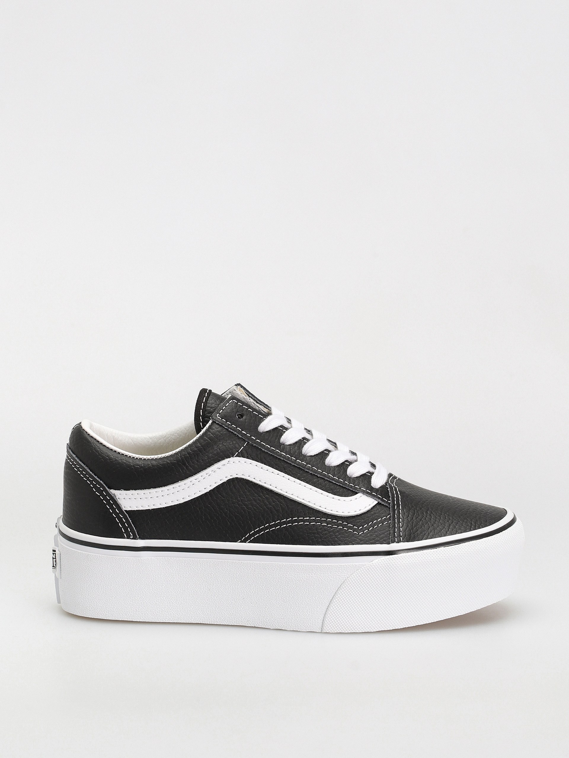 Pantofi Vans Old Skool Stackform (leather black/true white)