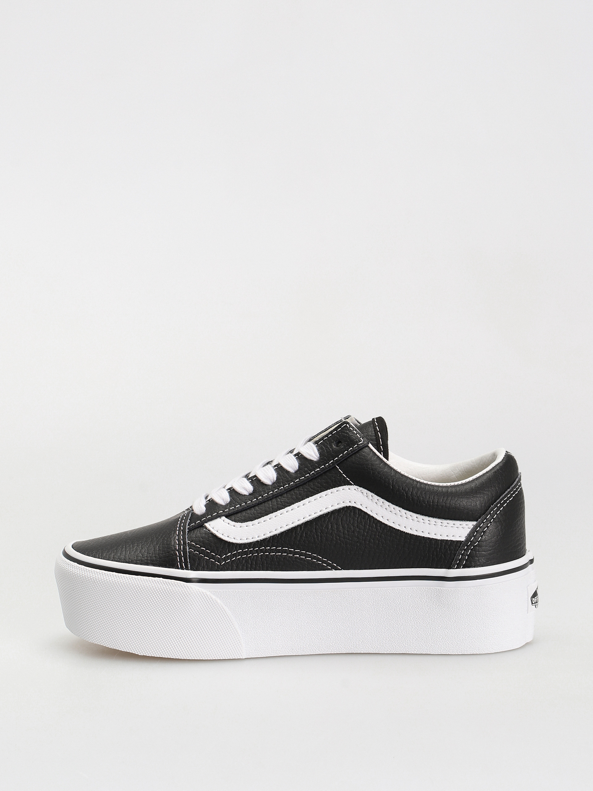 Pantofi Vans Old Skool Stackform (leather black/true white)