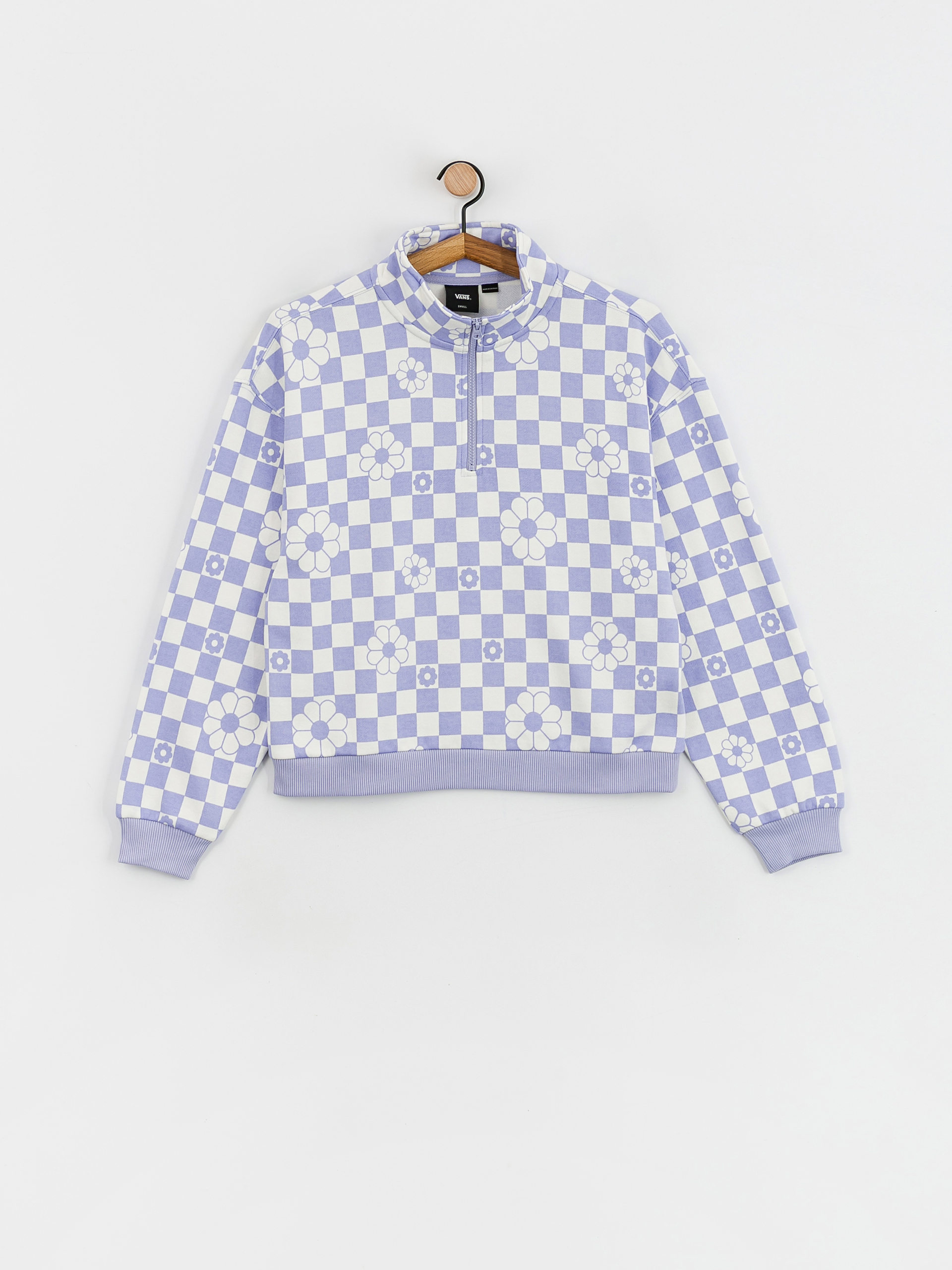 Hanorac Vans Fairlands Mock Neck Wmn (floral checkerboard sweet lavender)